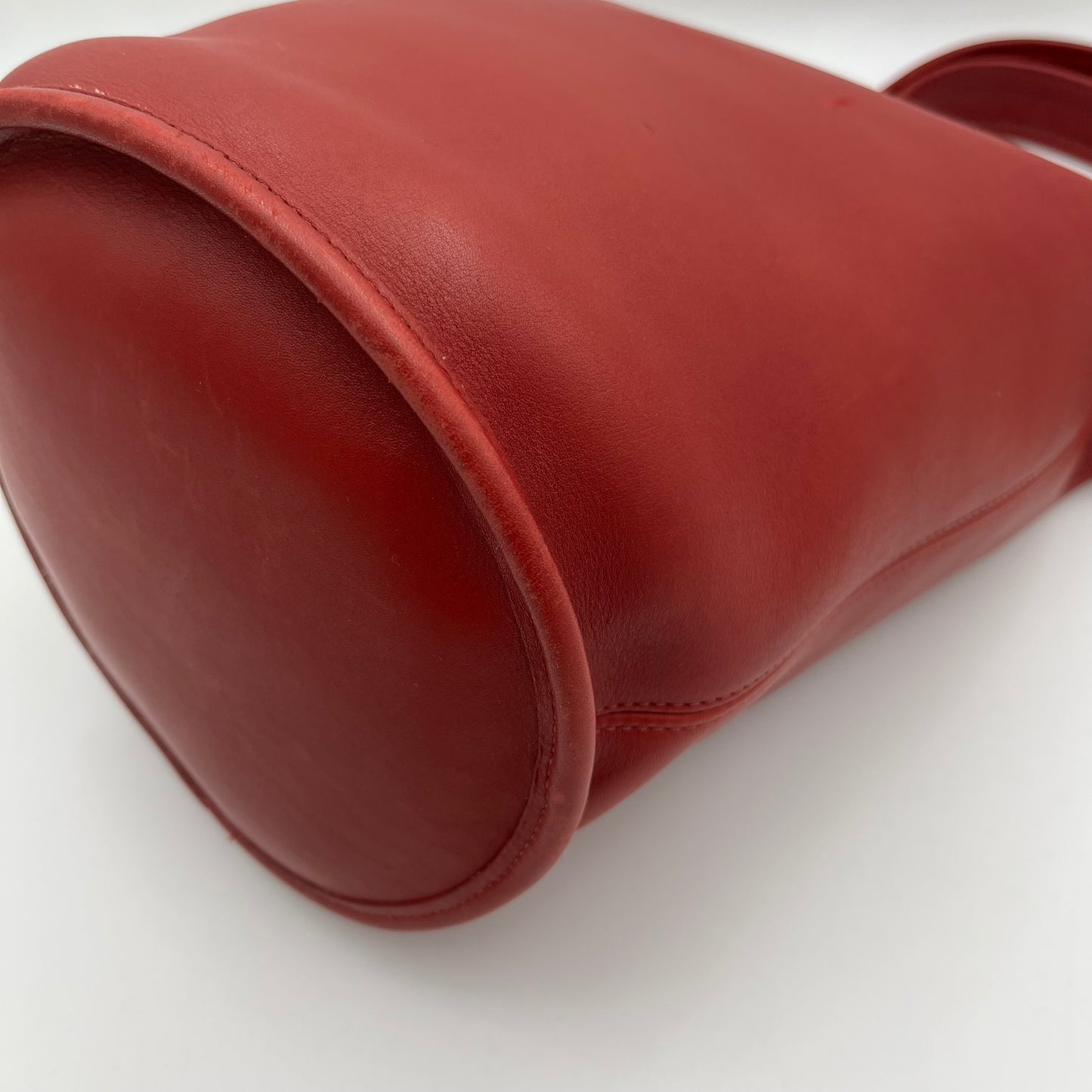 Coach Vintage Red Leather Duffle Sac Bag