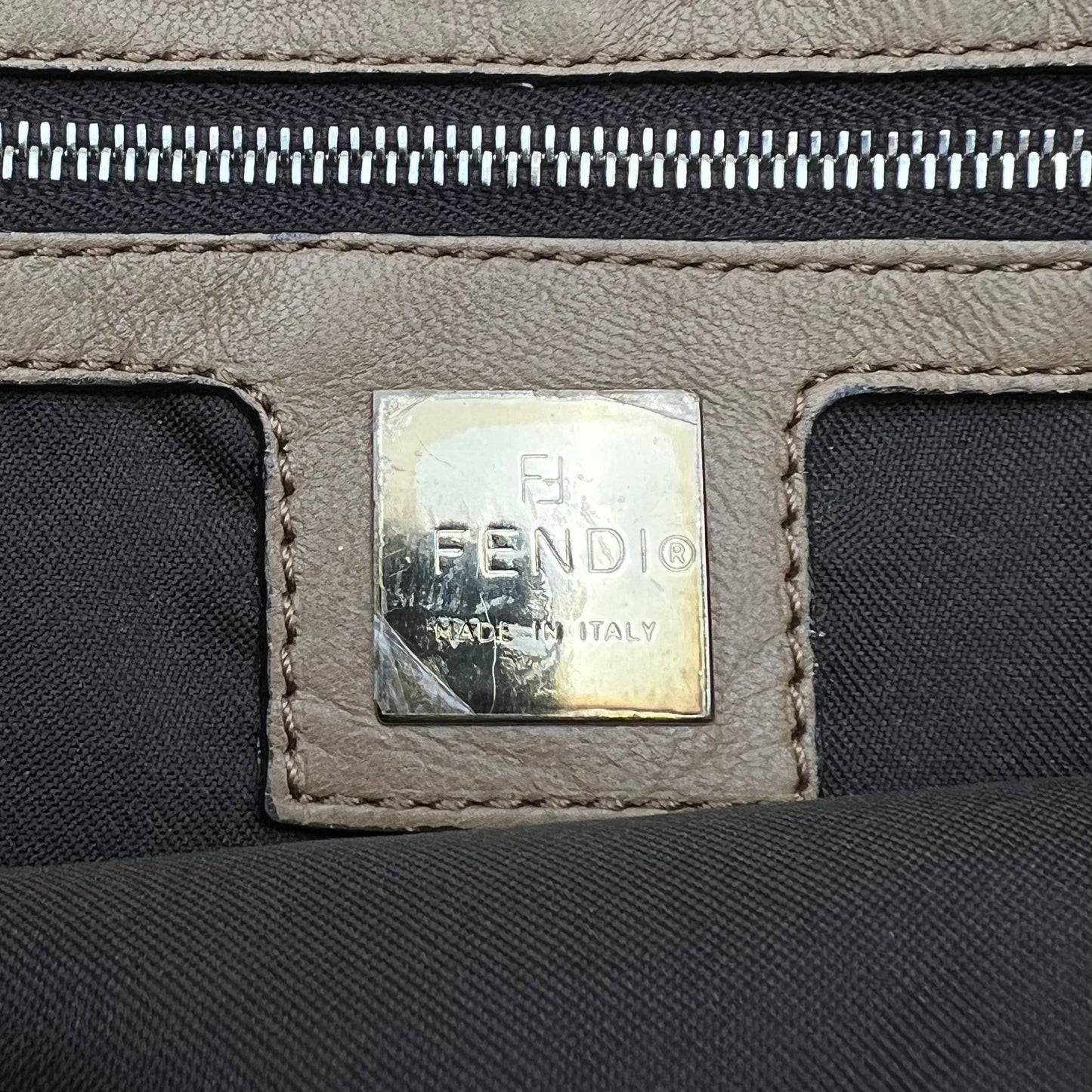Fendi Brown Leather Baguette