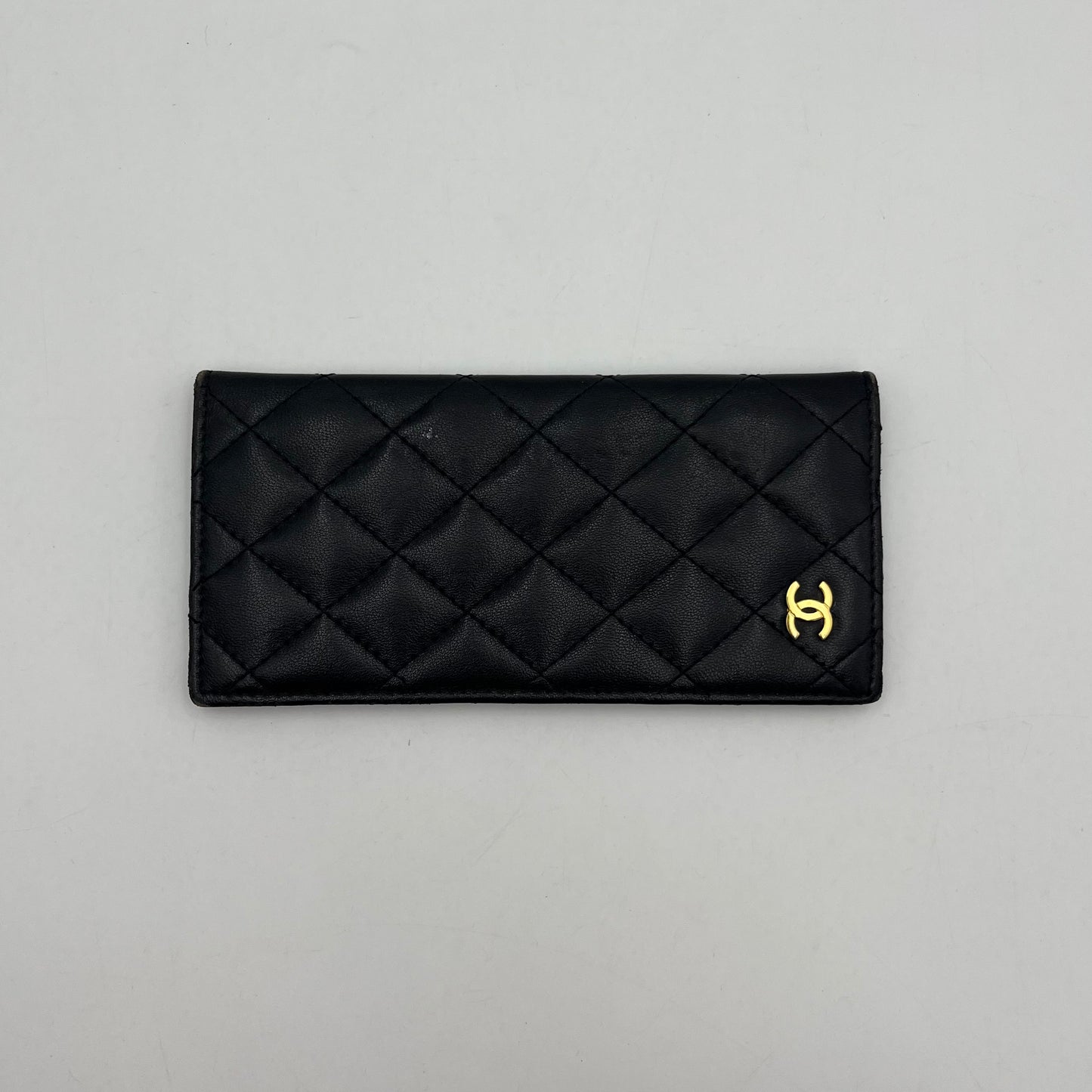 Chanel Black Quilted Bifold Long Wallet