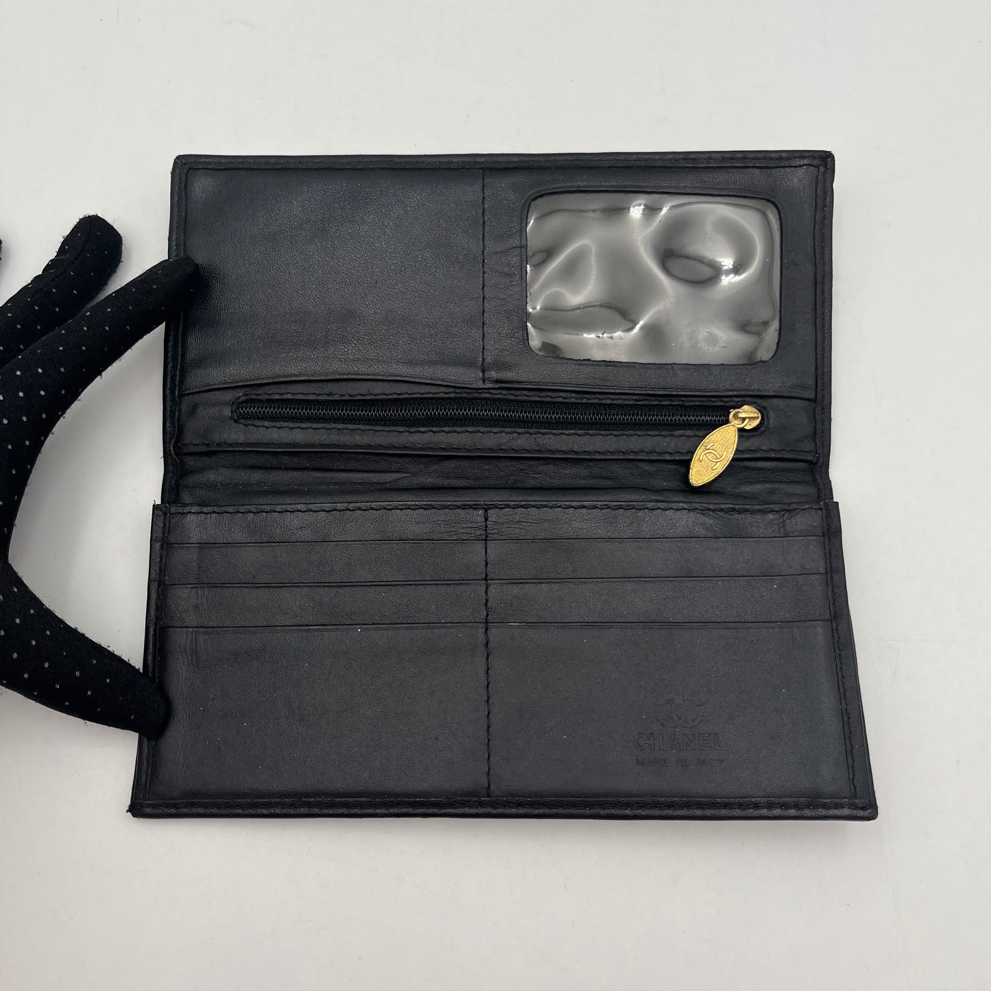 Chanel Black Quilted Bifold Long Wallet