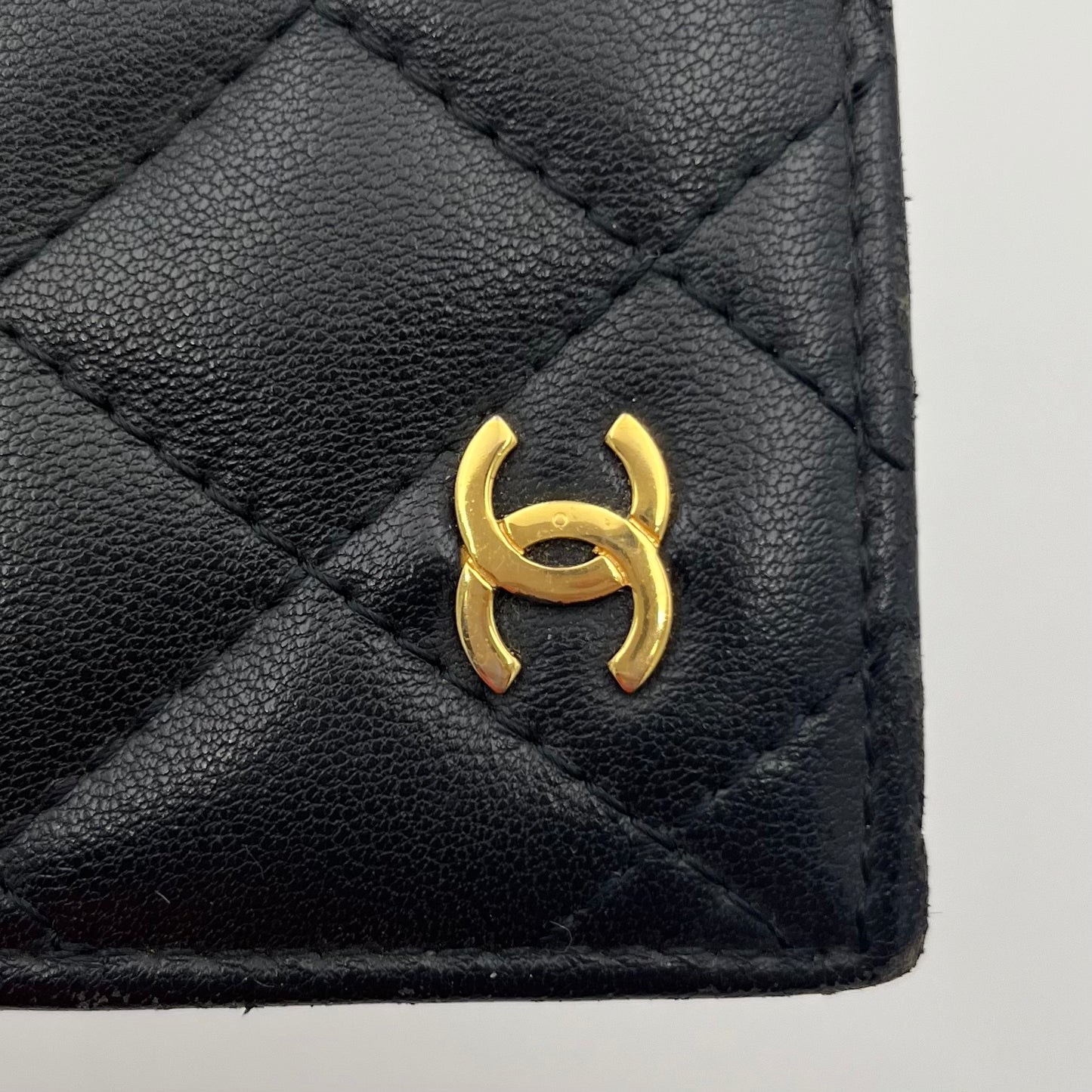 Chanel Black Quilted Bifold Long Wallet