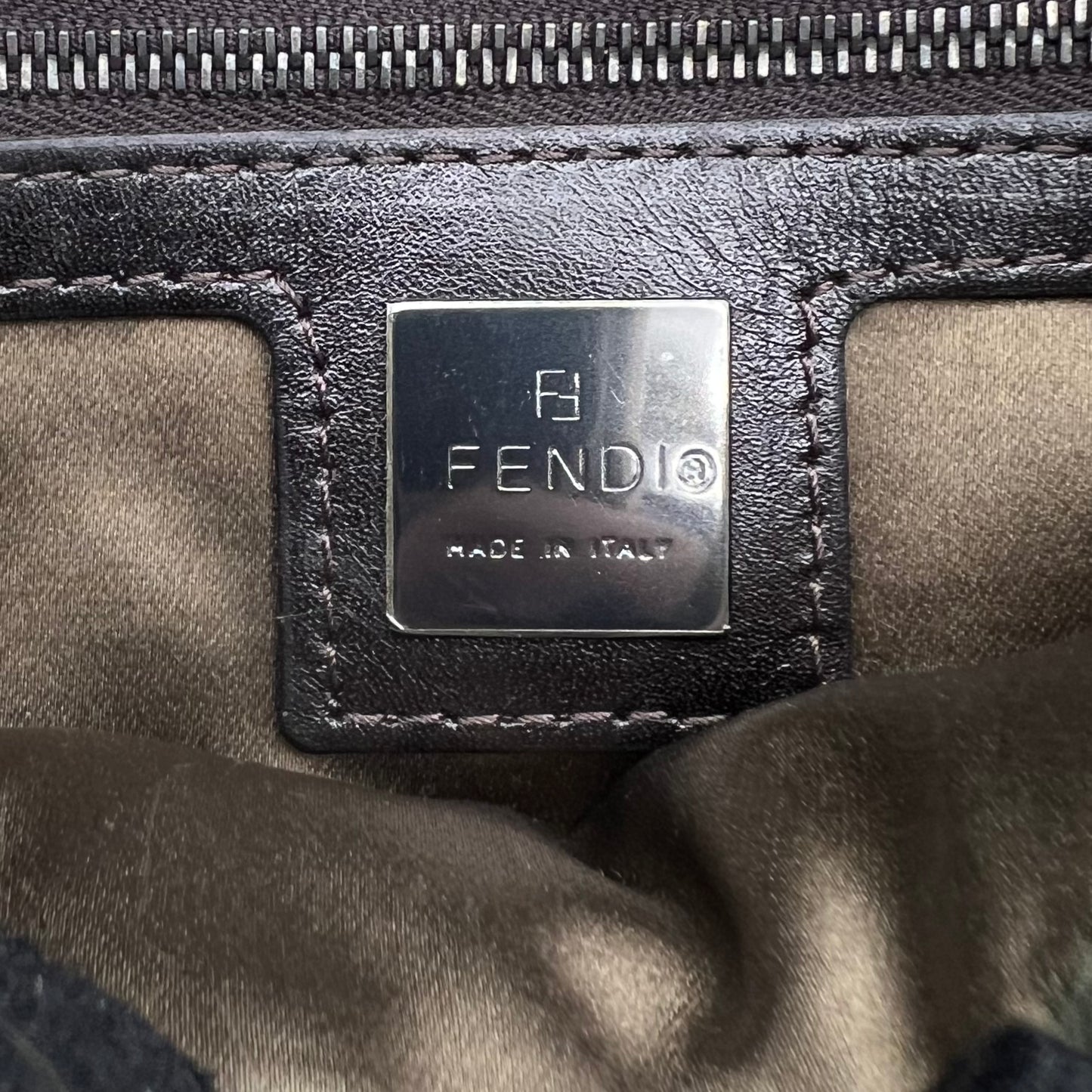 Fendi Olive and Yellow Fur Baguette