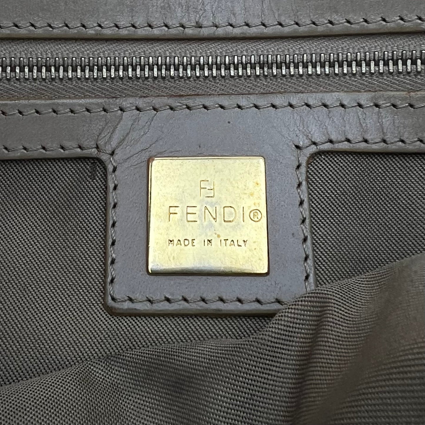 Fendi Orange Zucchino Vinyl Baguette