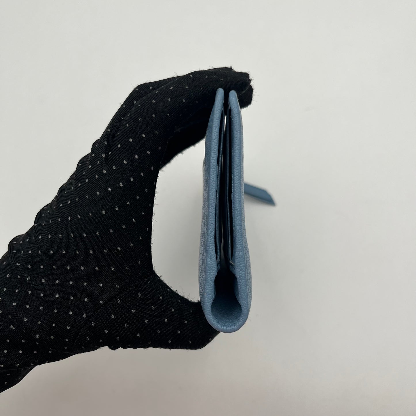 Miu Miu Powder Blue Leather Bifold Long Wallet