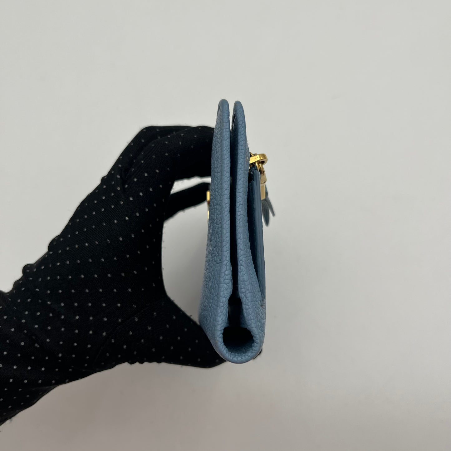 Miu Miu Powder Blue Leather Bifold Long Wallet