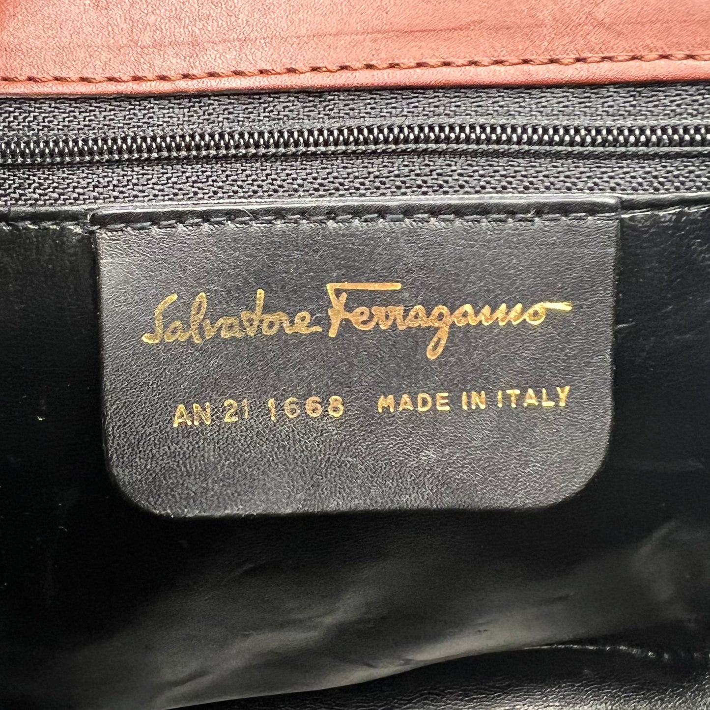 Salvatore Ferragamo Burgungy Leather Top Handle Satchel