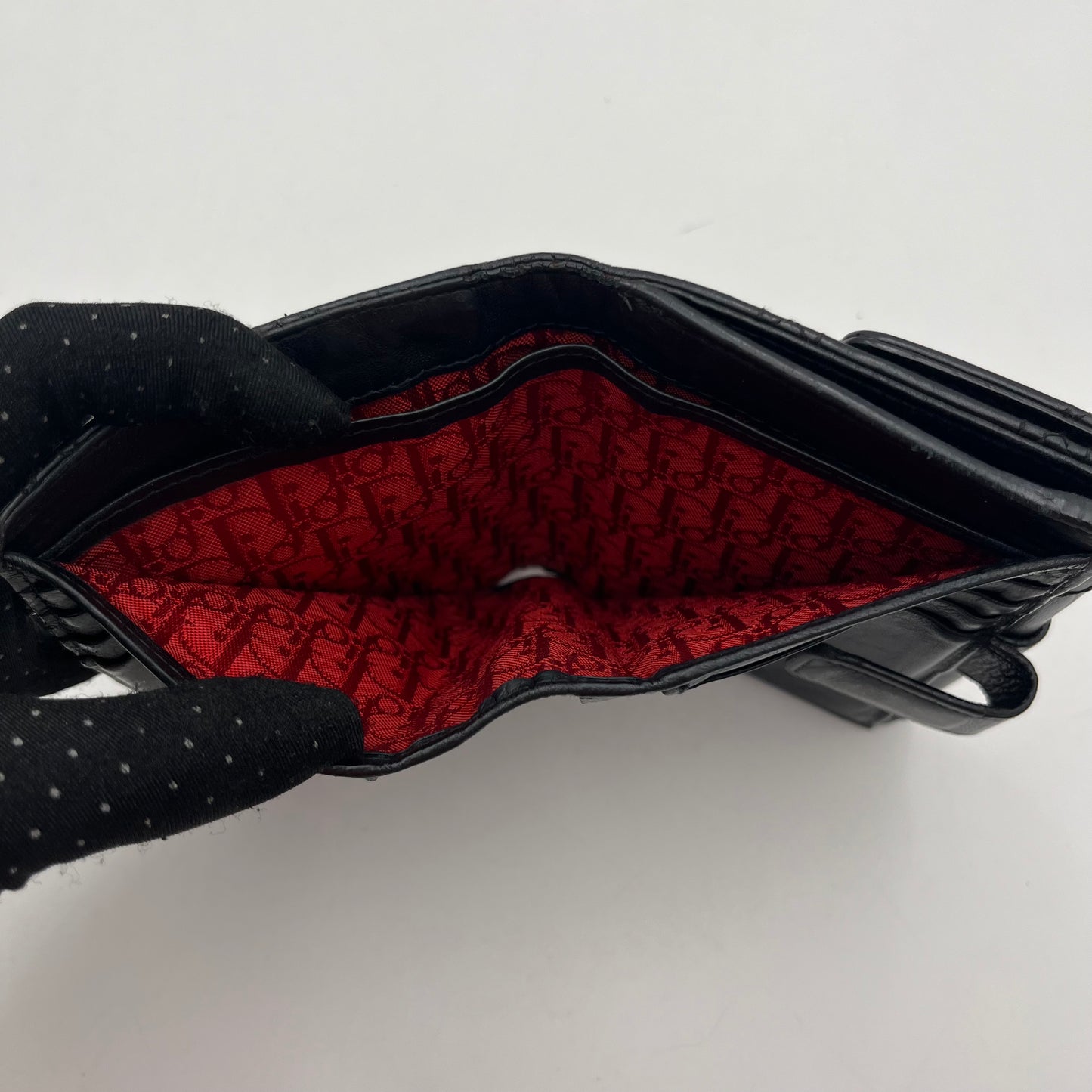 Christian Dior Black Quilted Leather Medium Wallet