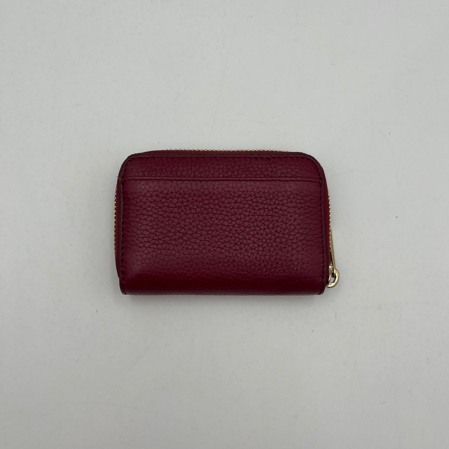 Michael Kors Red Leather Zip Around Card Case