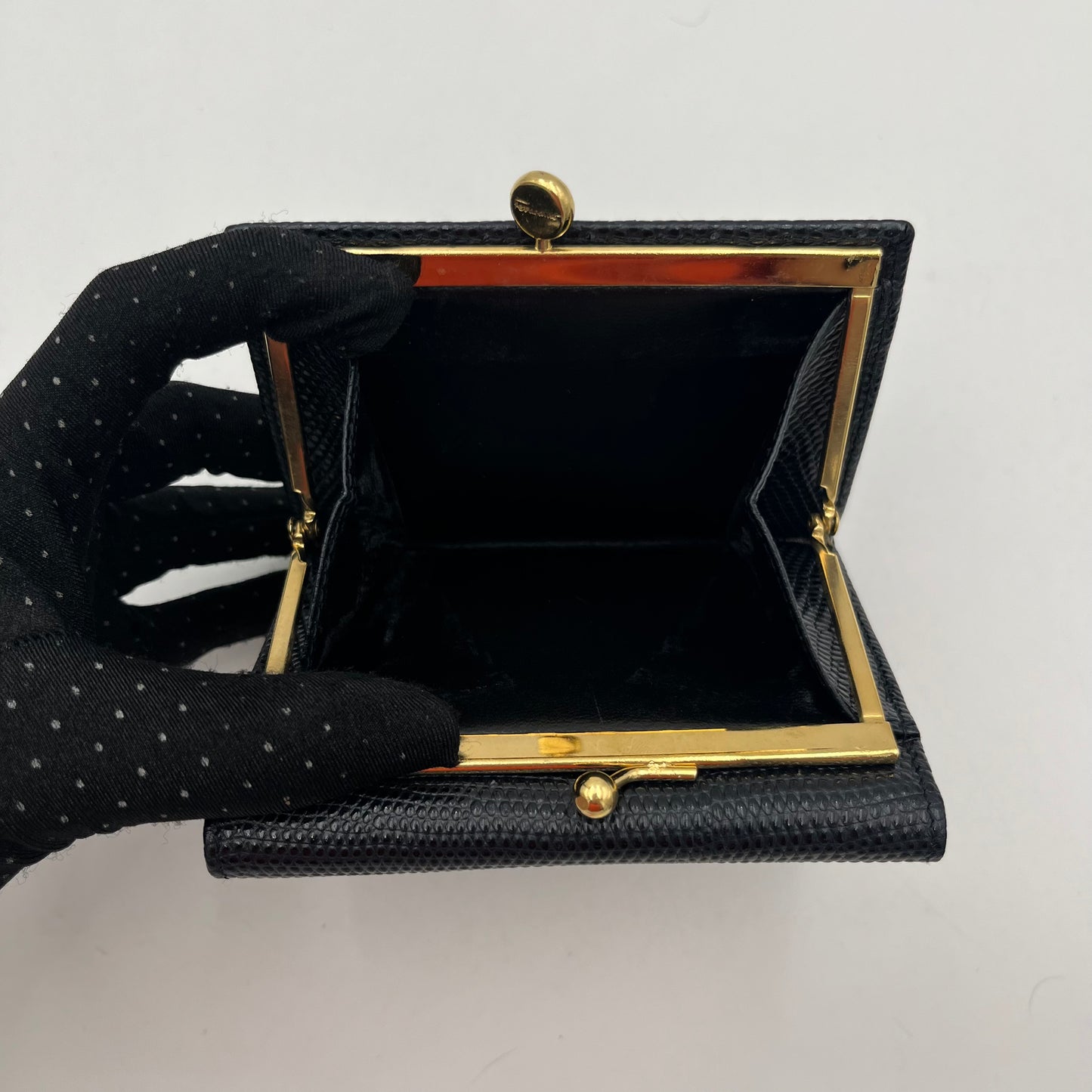 Salvatore Ferragamo Dark Blue Leather Trifold Short Wallet