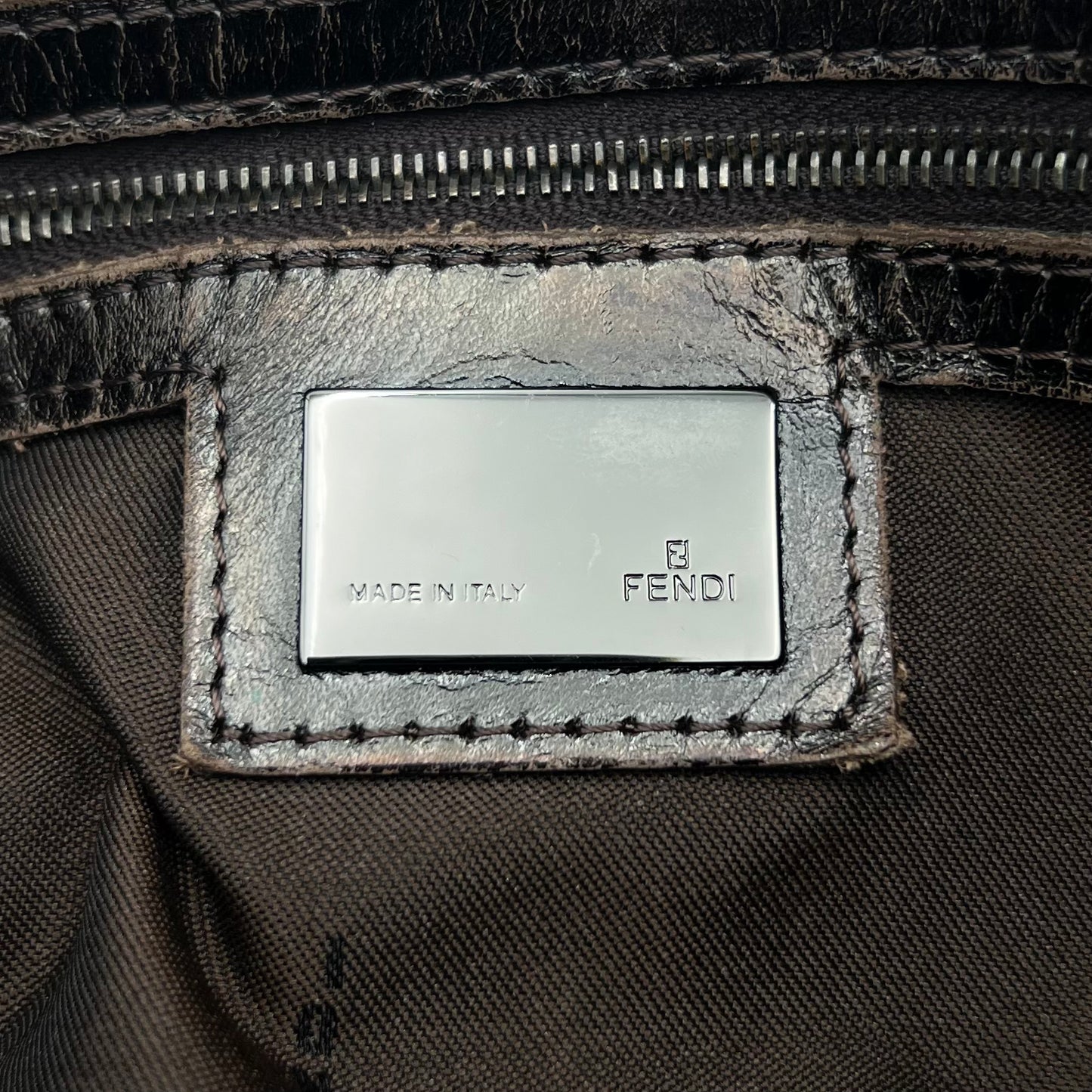 Fendi Tobacco Zucca Large Mamma Satchel
