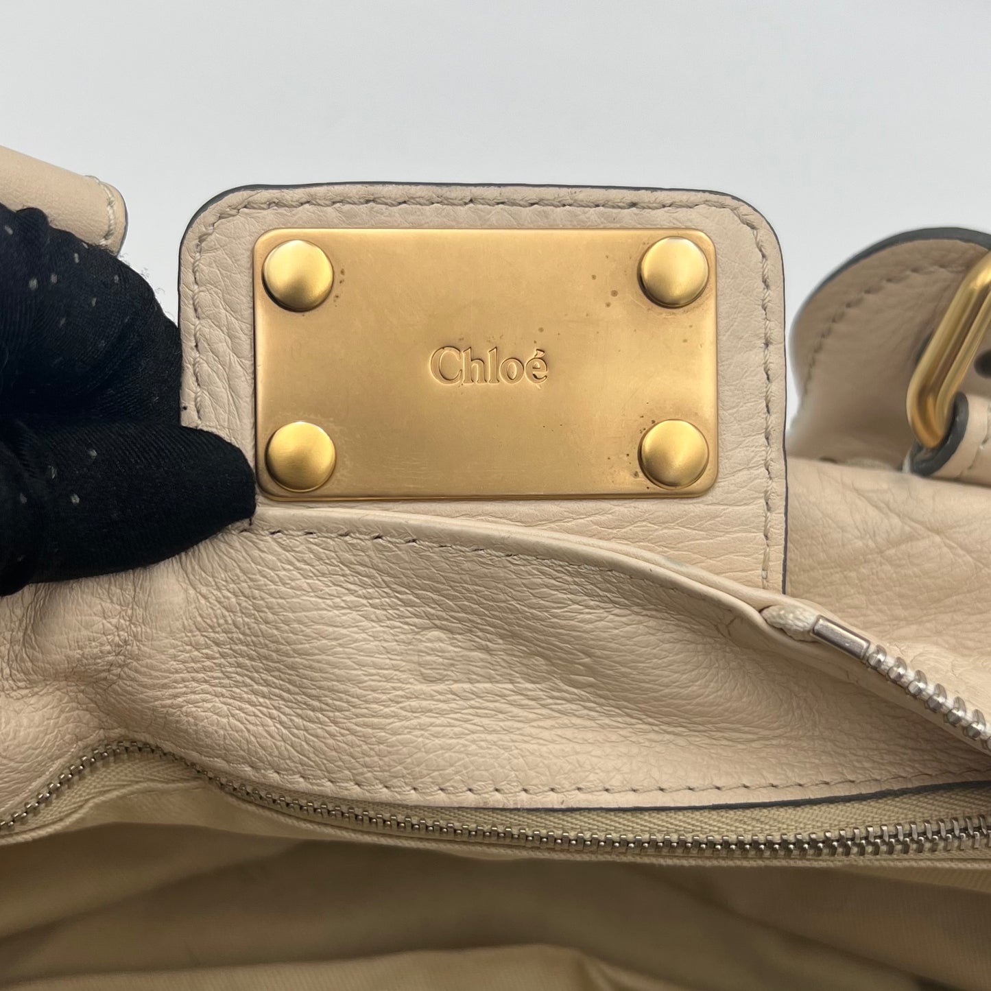 Chloe Ivory Leather Paddington Handbag