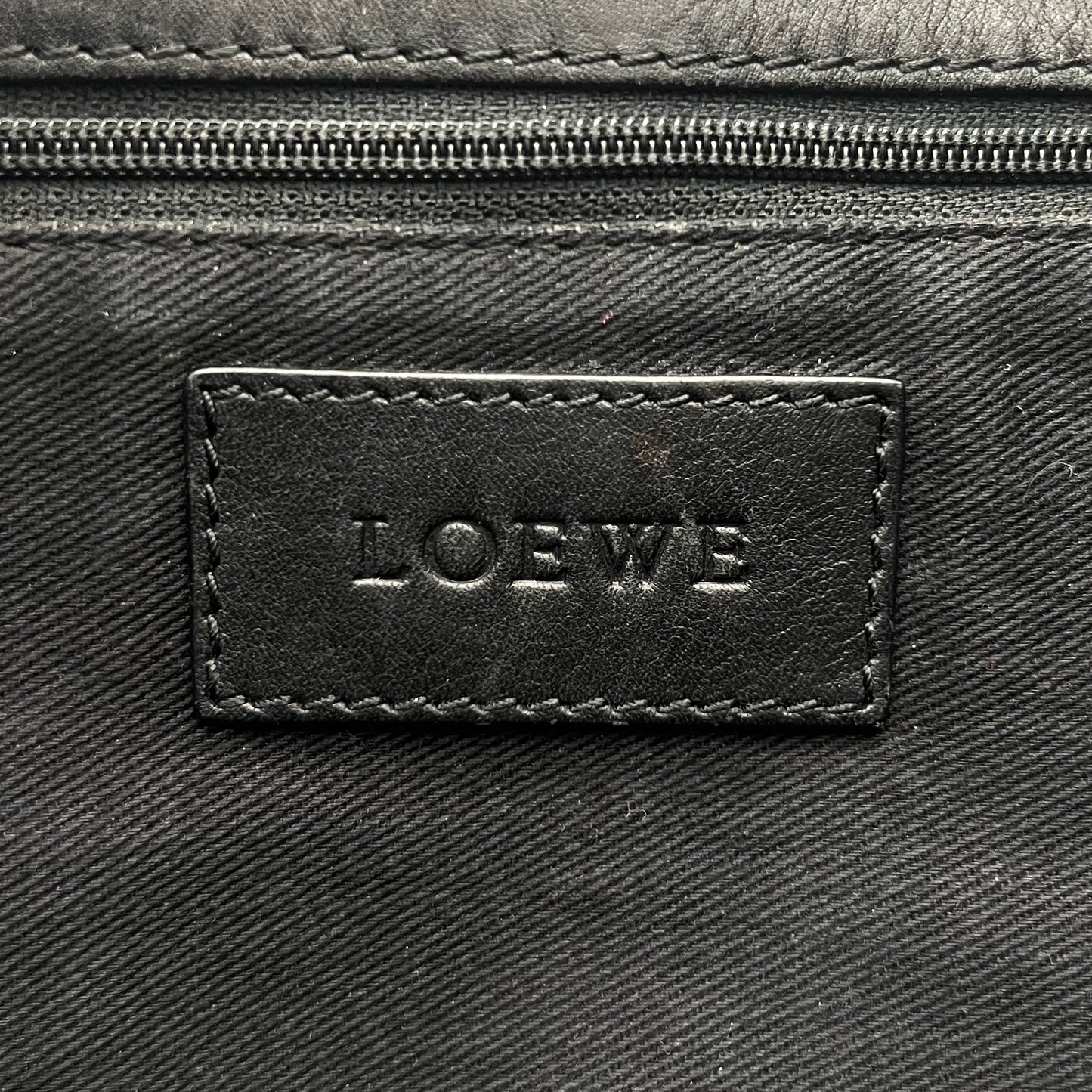 Loewe Black Leather Shopper Tote