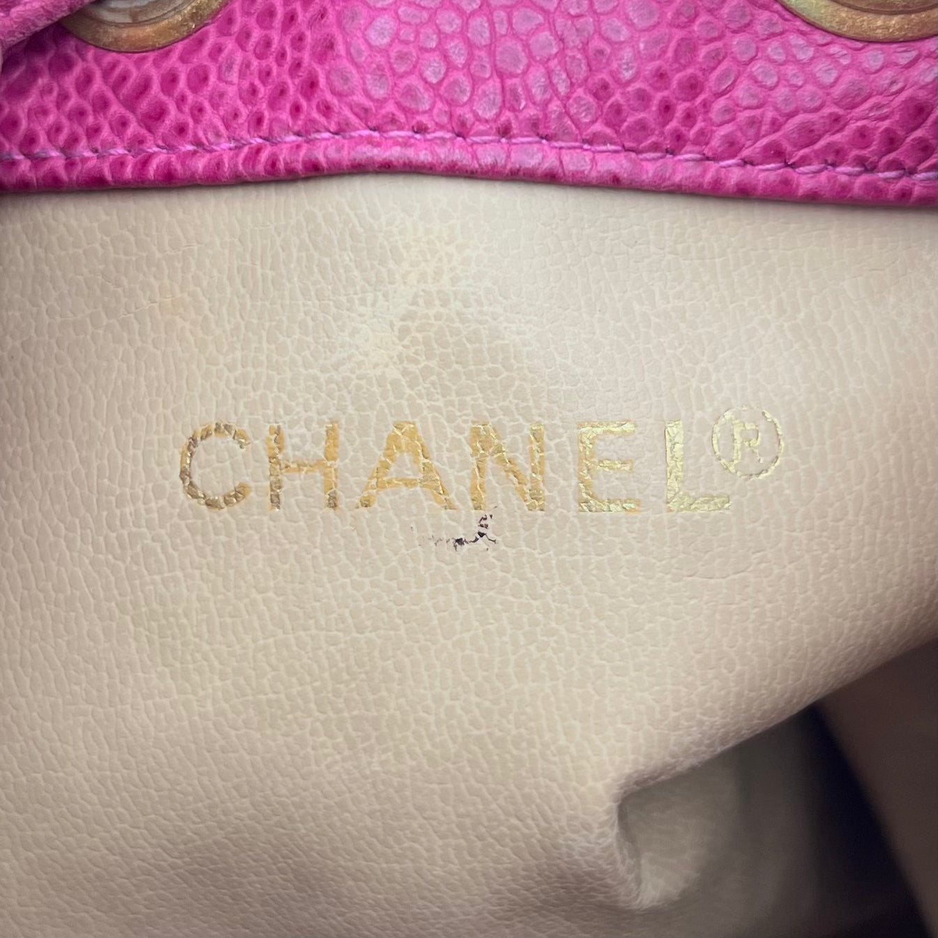 Chanel Pink Caviar Timeless CC Bucket Bag
