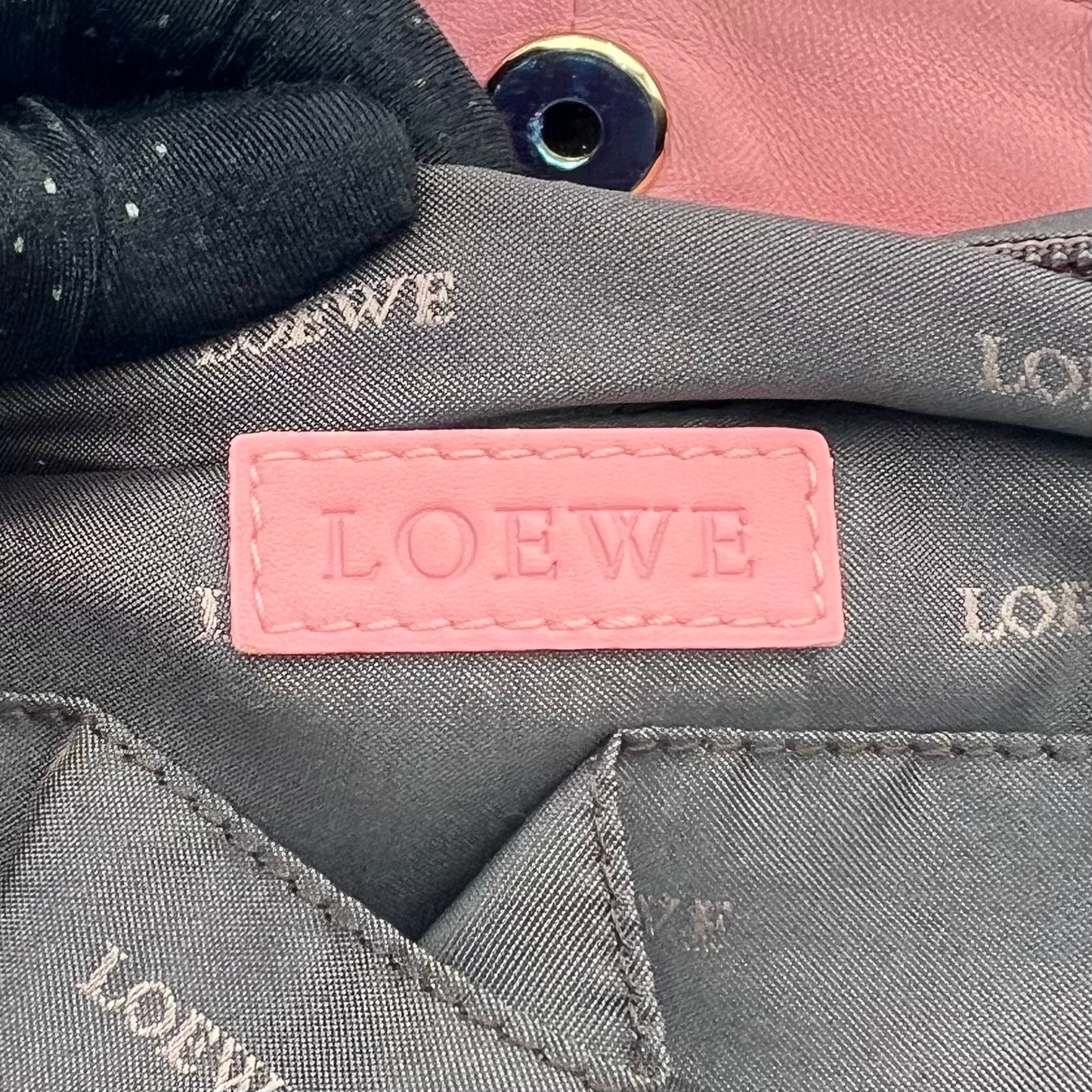 Loewe Pink Anagram Pink Nappa Aire Handbag