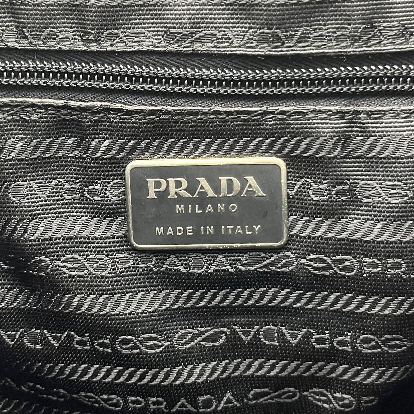 Prada Black Nylon and Leather Double Pocket Backpack