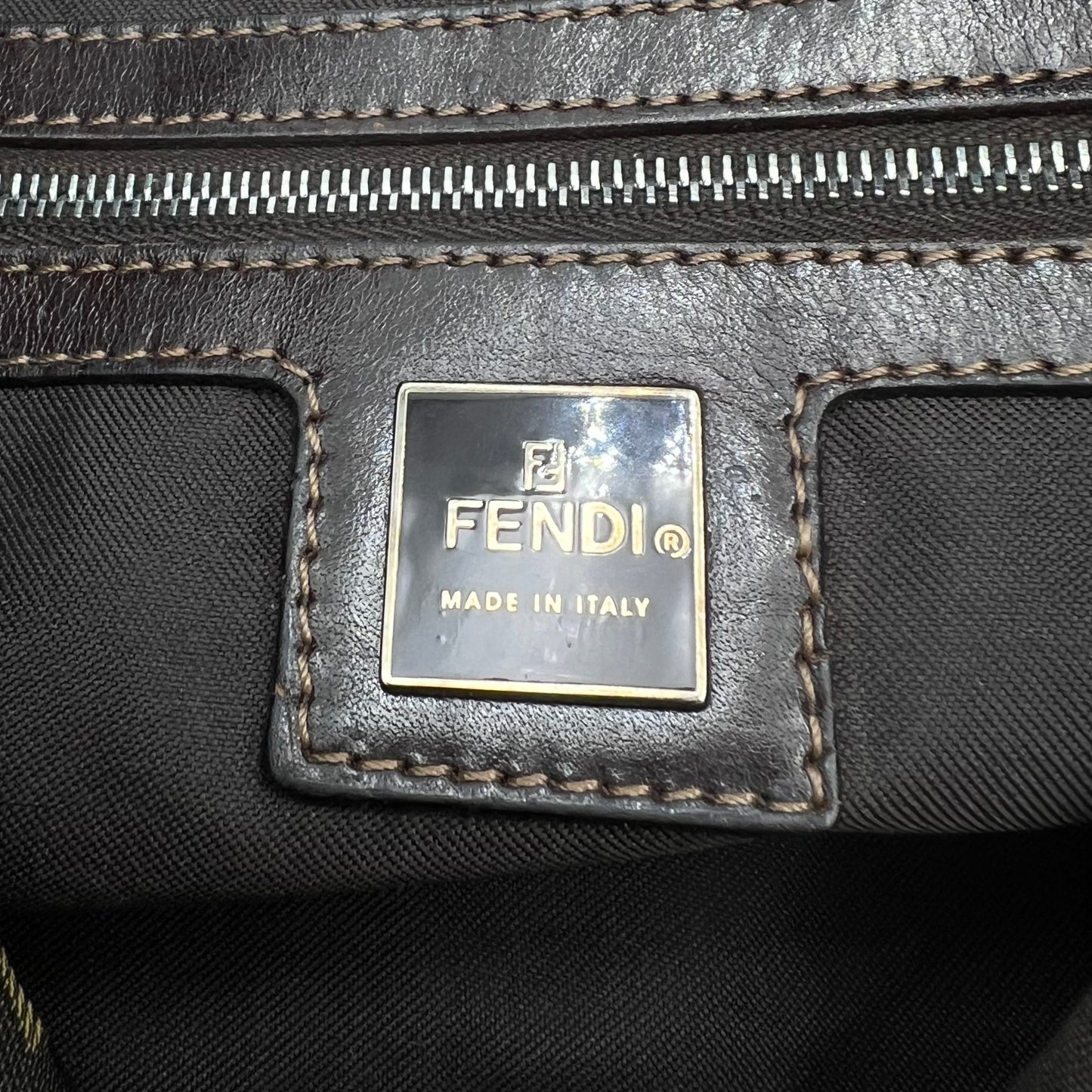 Fendi Tobacco Zucca Shoulder Bag