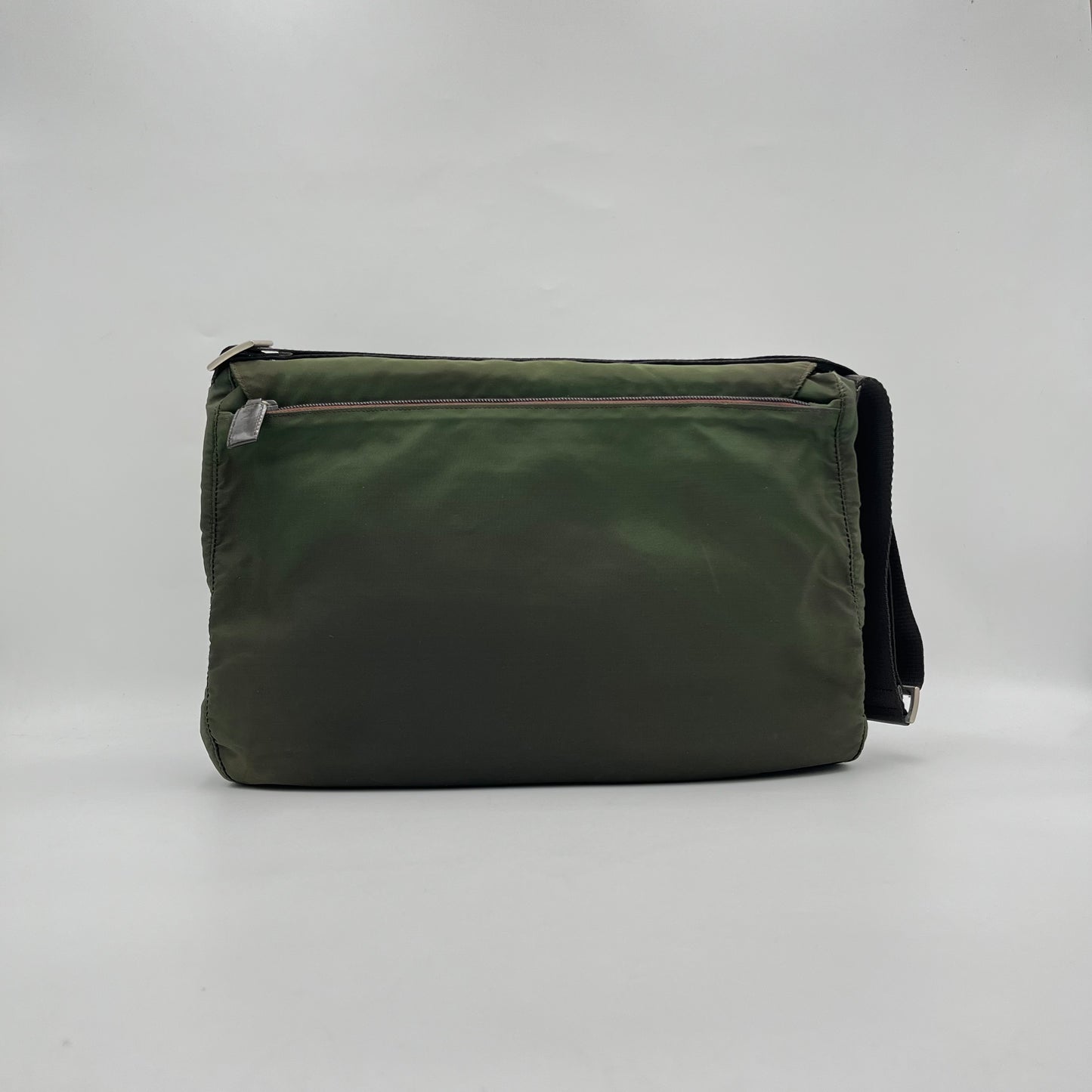 Prada Green Nylon Messenger Crossbody