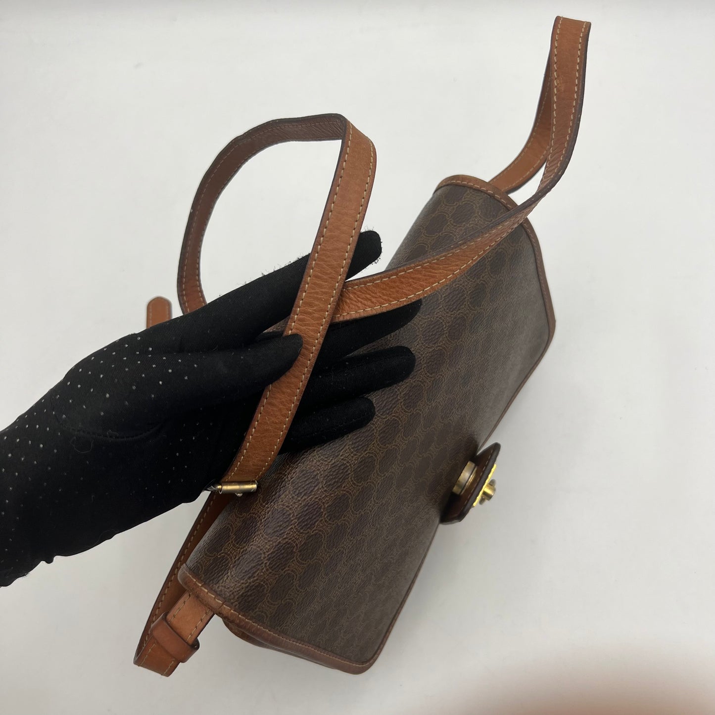 Celine Paris Macadam Double Flap Crossbody