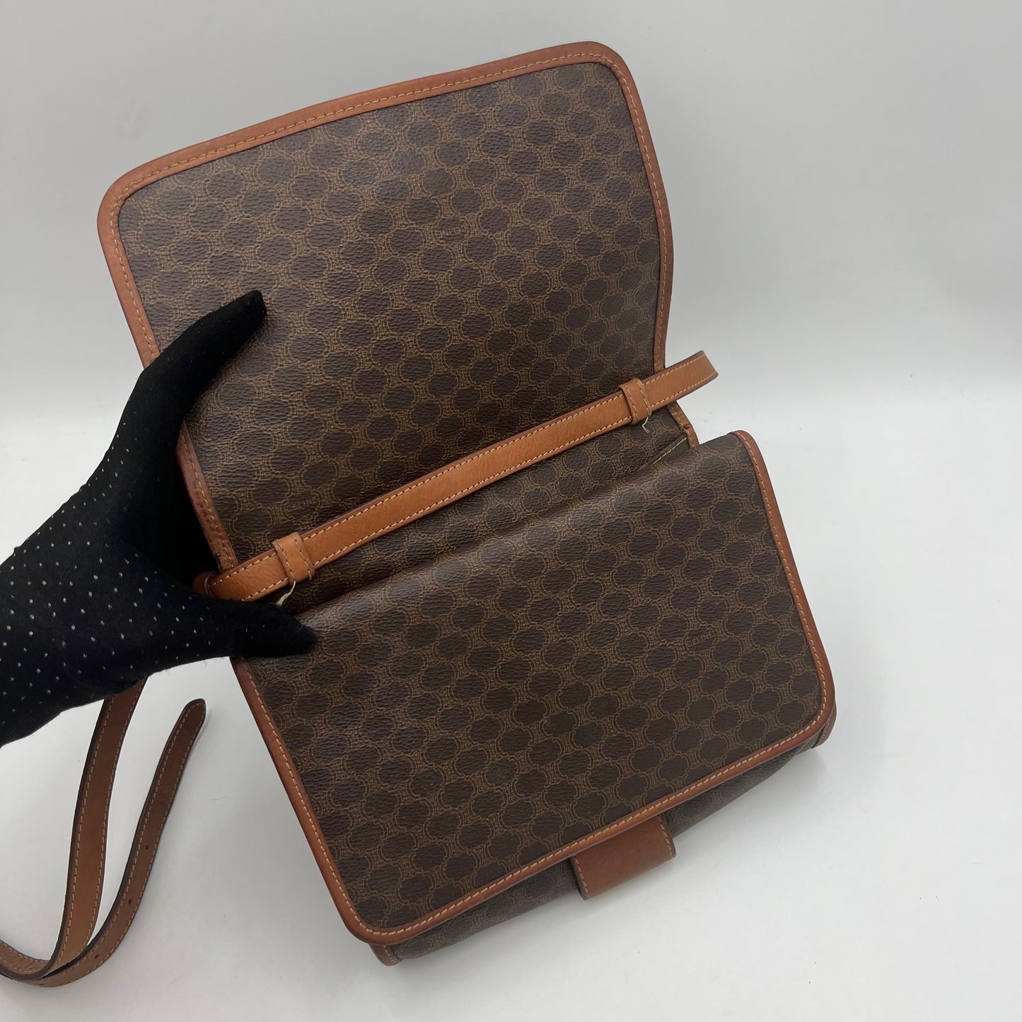 Celine Paris Macadam Double Flap Crossbody