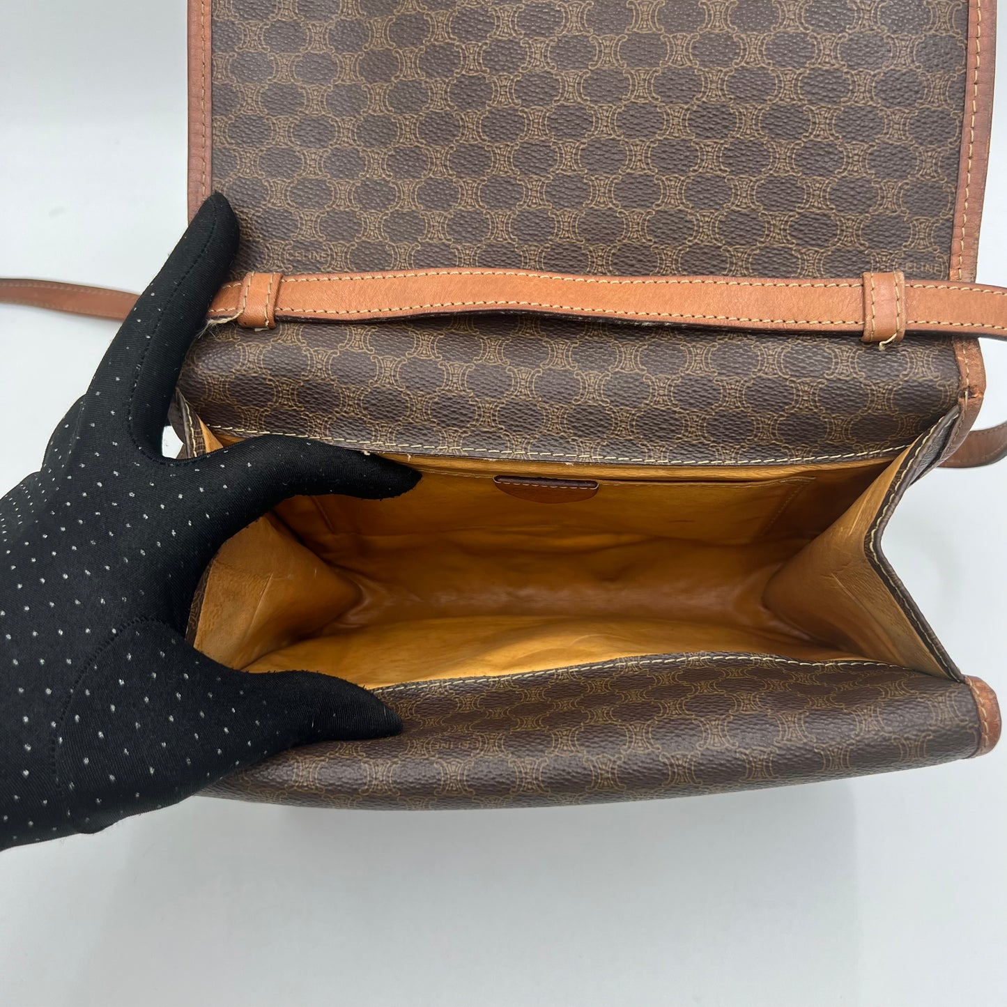 Celine Paris Macadam Double Flap Crossbody