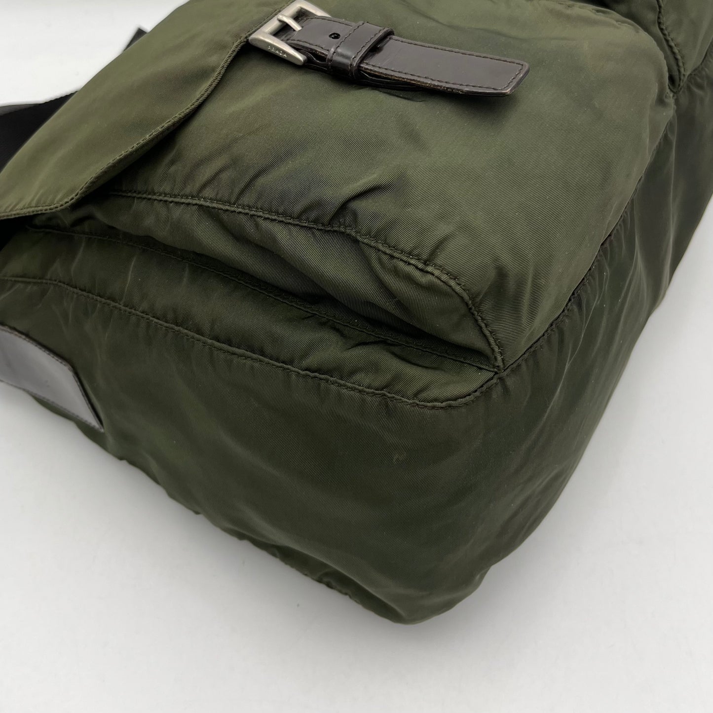 Prada Green Nylon Messenger Crossbody
