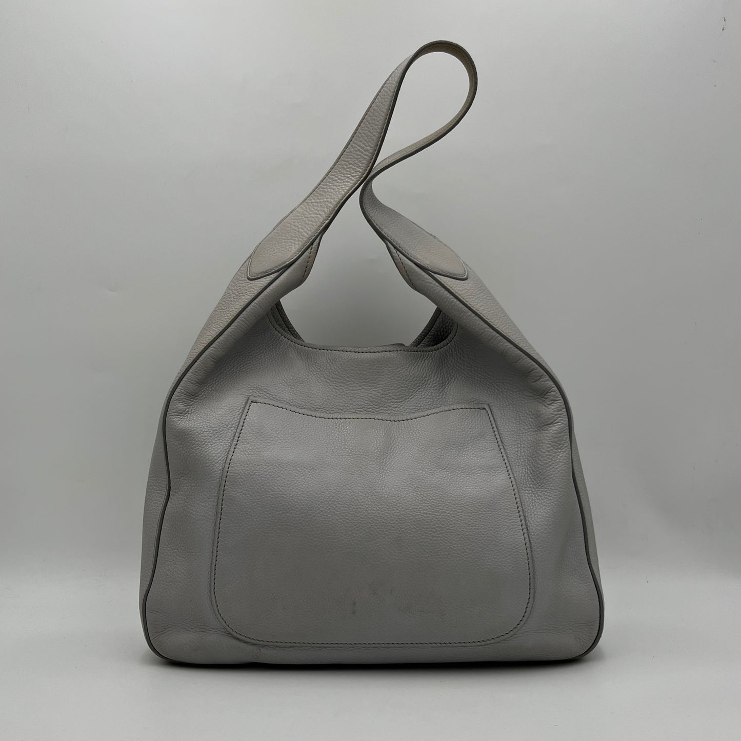 Prada Light Blue Vitello Daino Leather Large Hobo Shoulder Bag