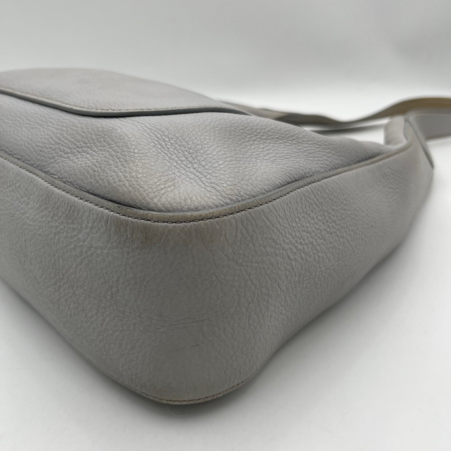 Prada Light Blue Vitello Daino Leather Large Hobo Shoulder Bag