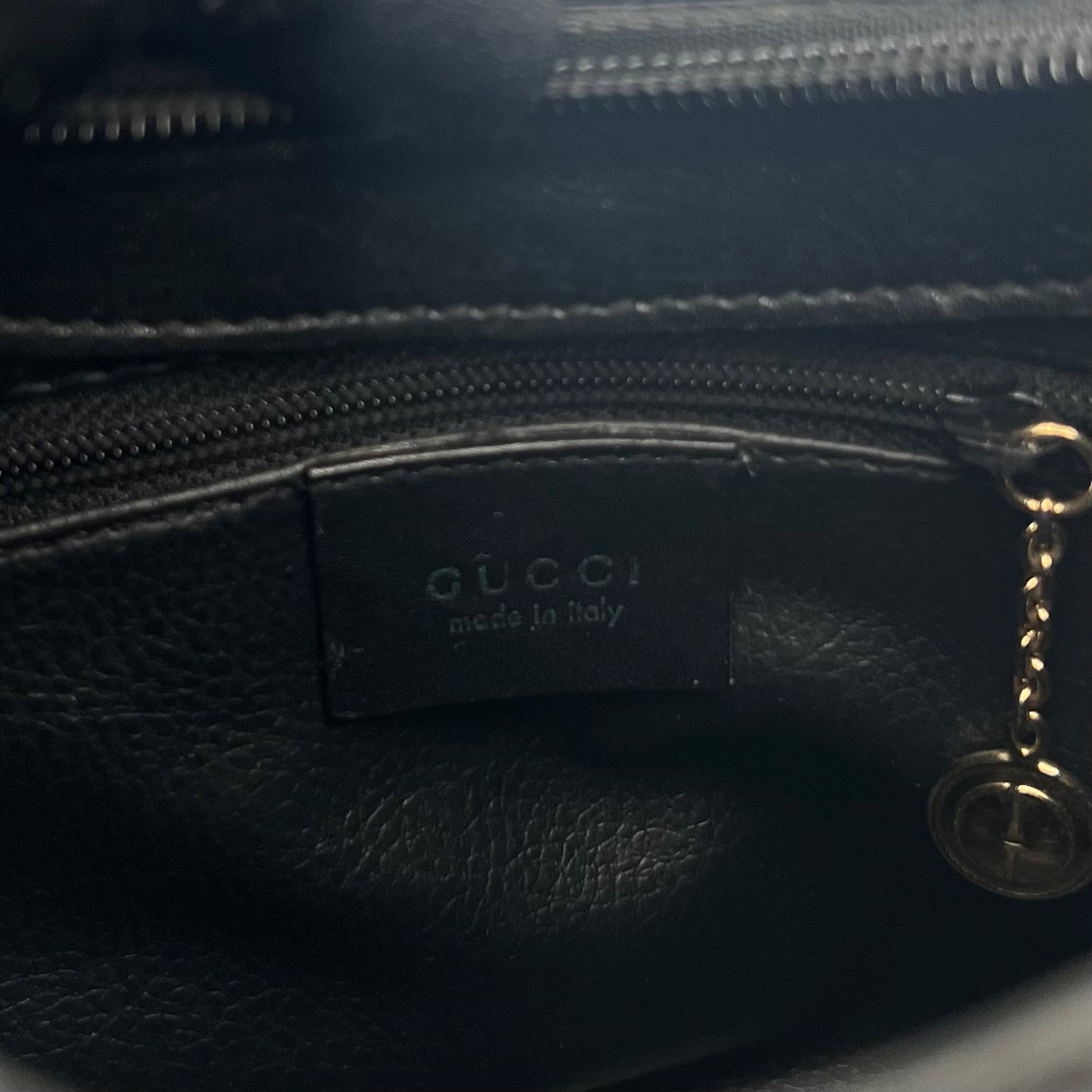 Gucci Black Leather Bamboo Shoulder Bag