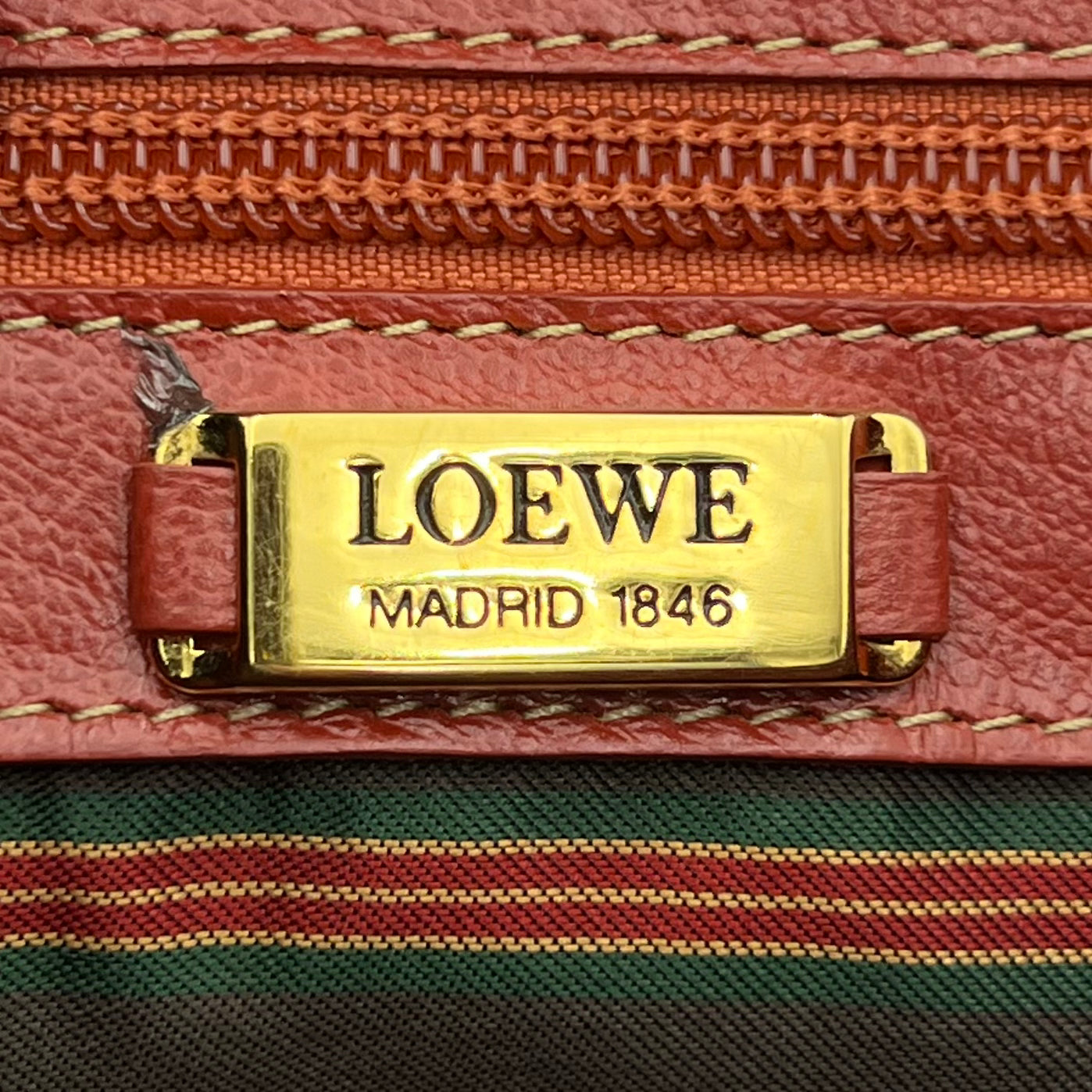 Loewe Red Leather Velasquez Handbag