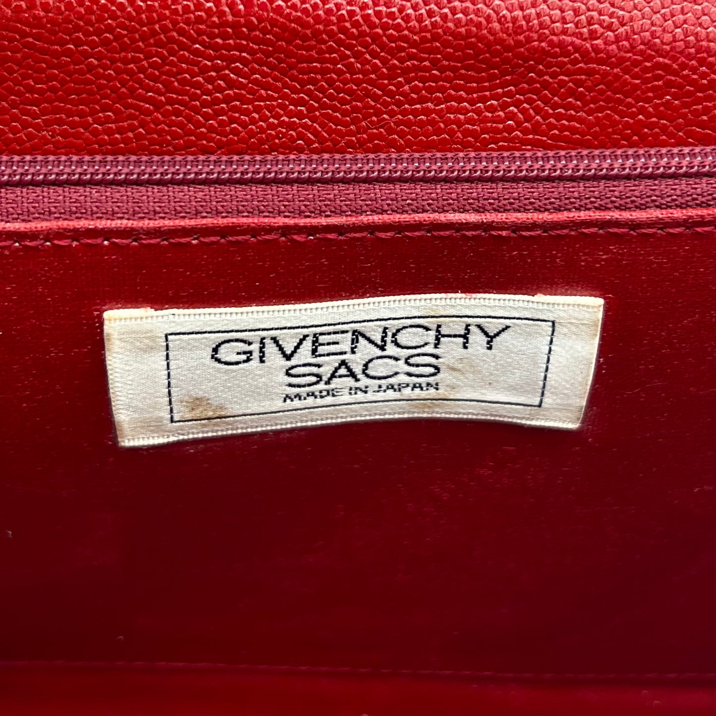 Givenchy Sacs Red Leather Twist Lock Box Handbag