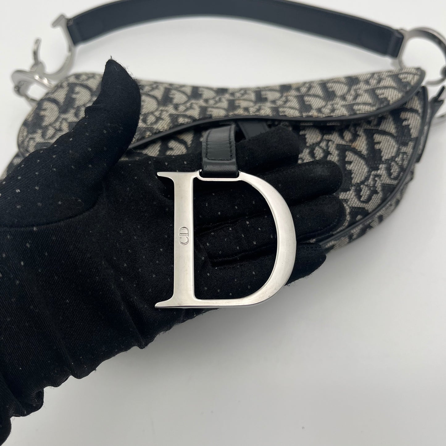Christian Dior Black Oblique Saddle