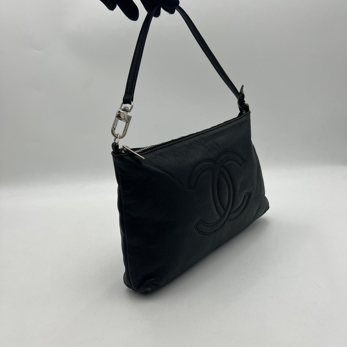 Chanel Black Leather Pochette