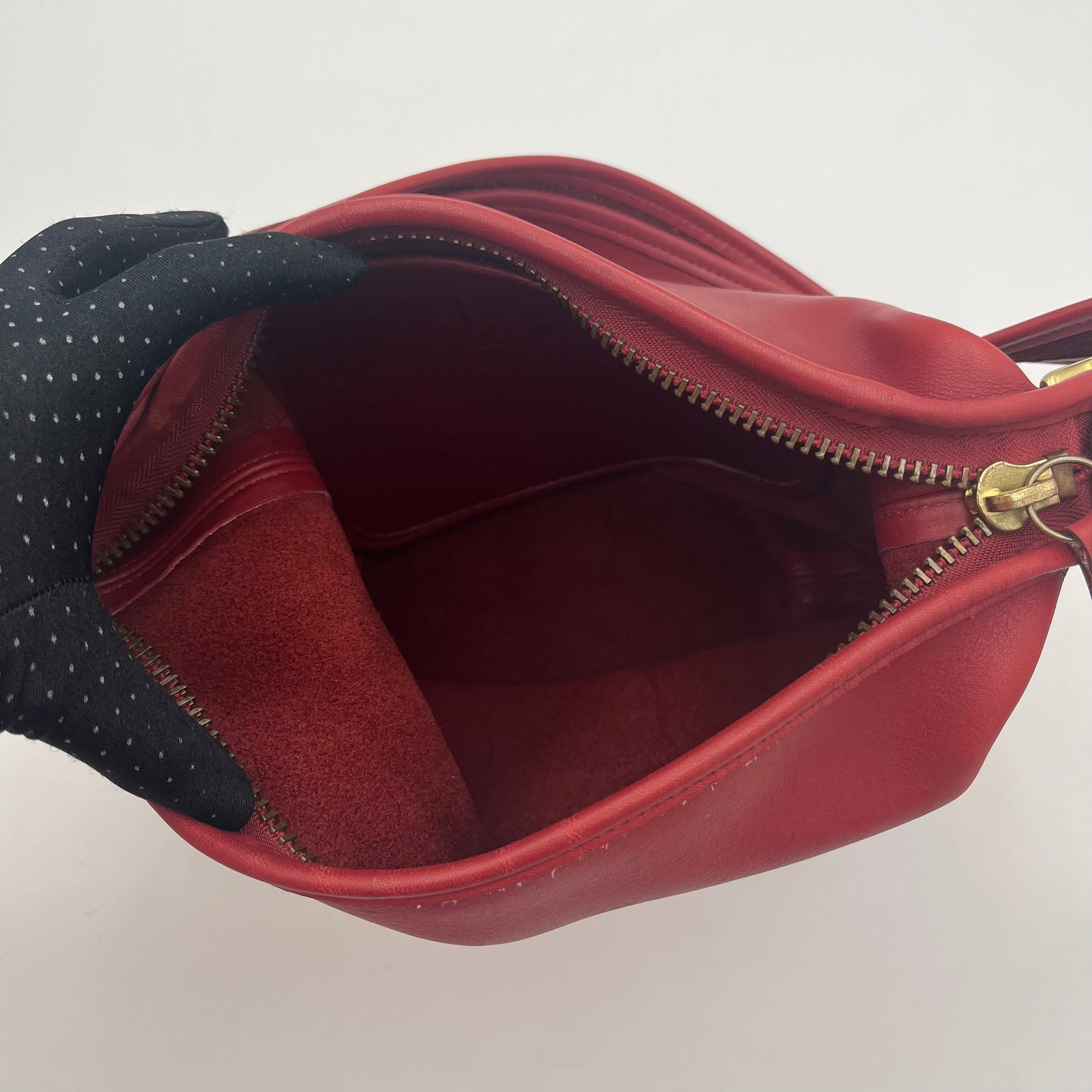 Coach Vintage Red Leather Duffle Sac Bag