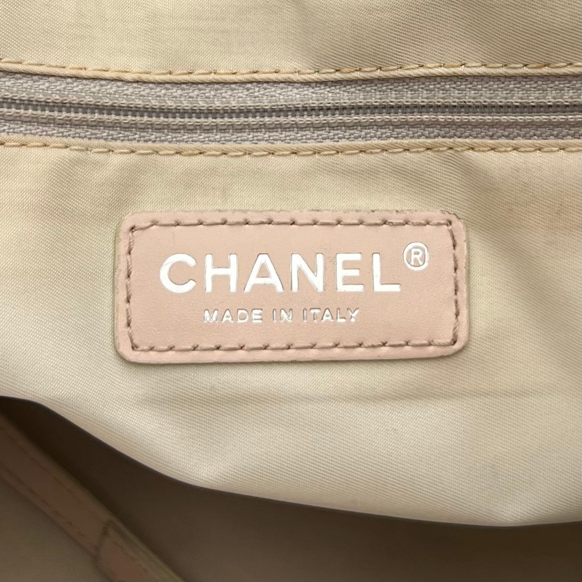 Chanel Gliterry Beige Travel Line Nylon Tote