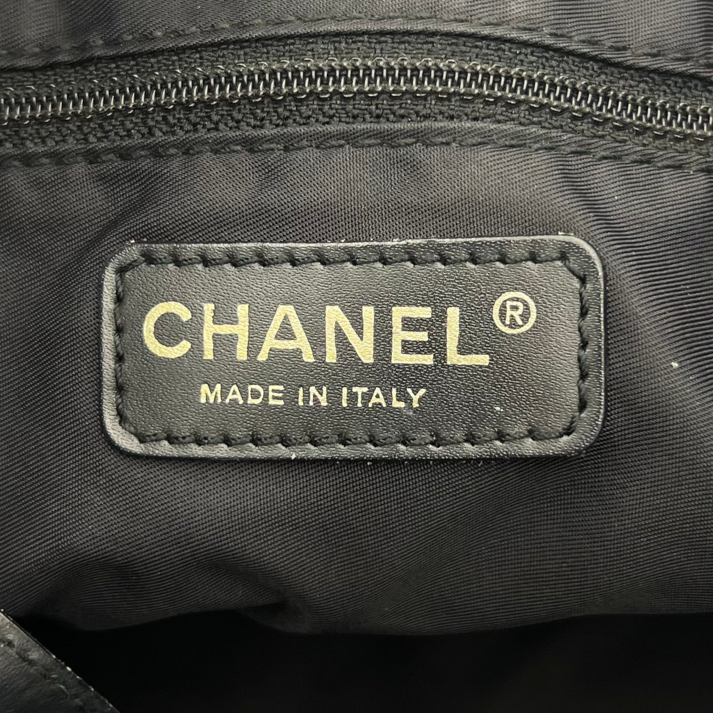 Chanel Black Travel Line Nylon Tote