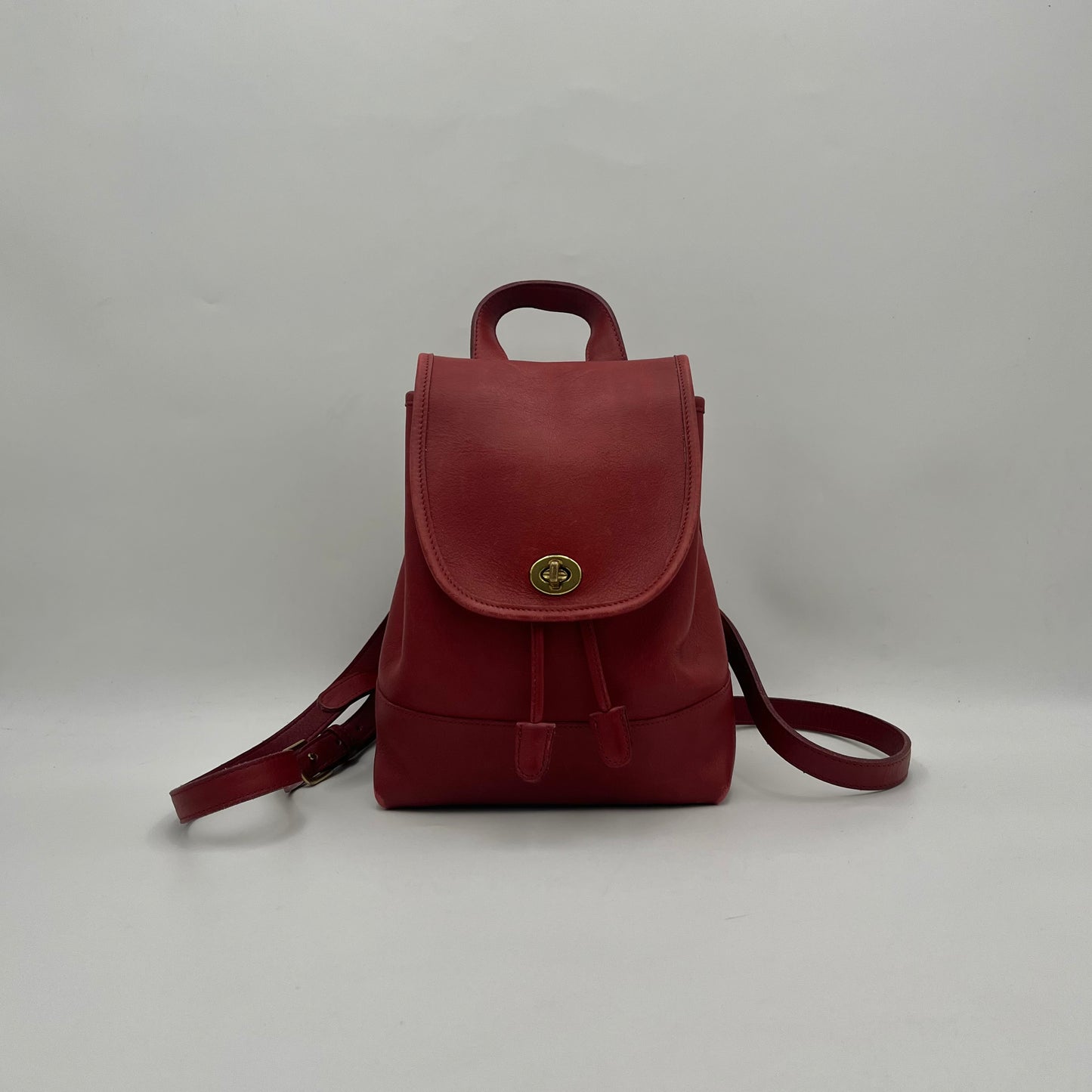 Coach Vintage Red Leather 9960 Mini Backpack