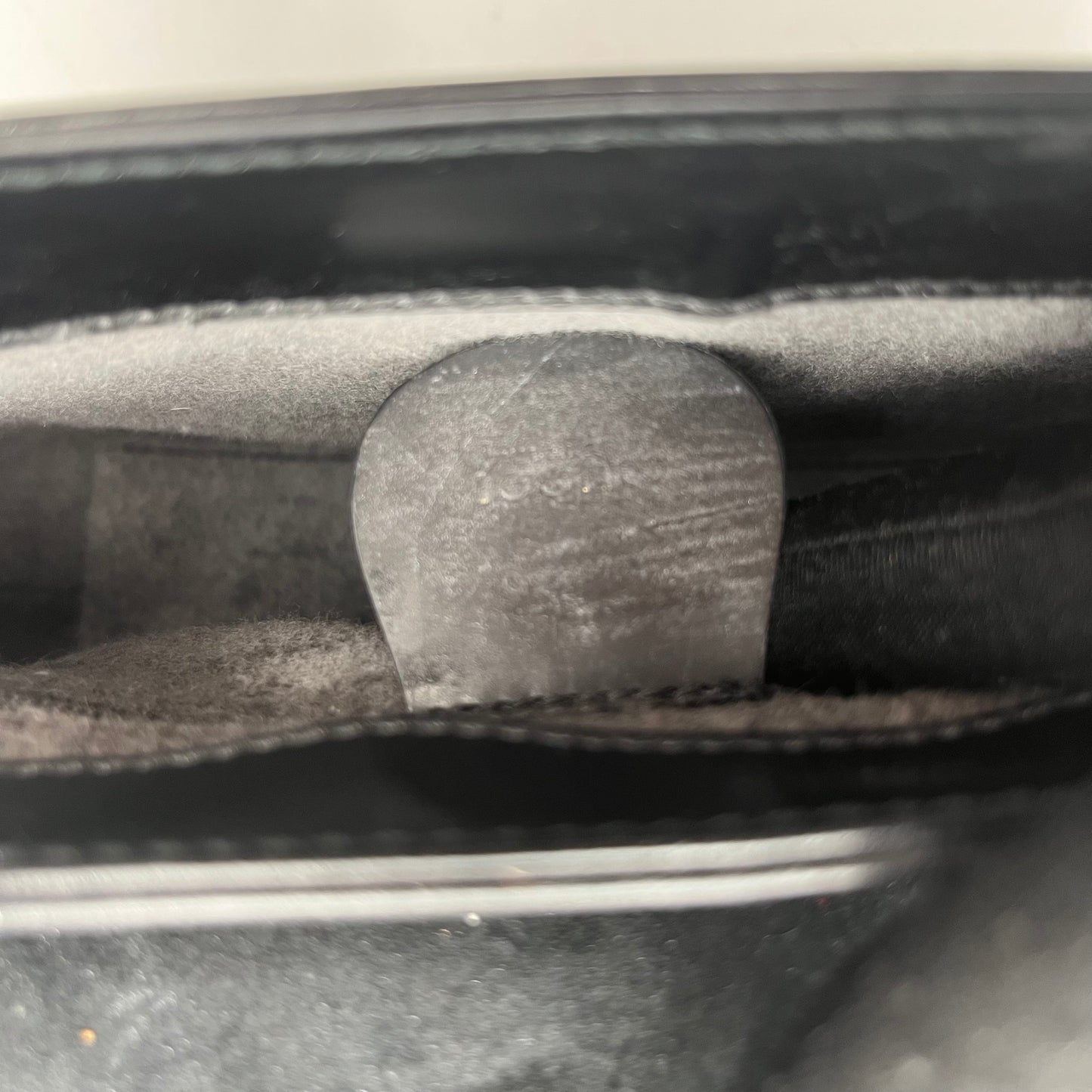 Gucci Black Patent Flap Long Strap Mini Shoulder Bag