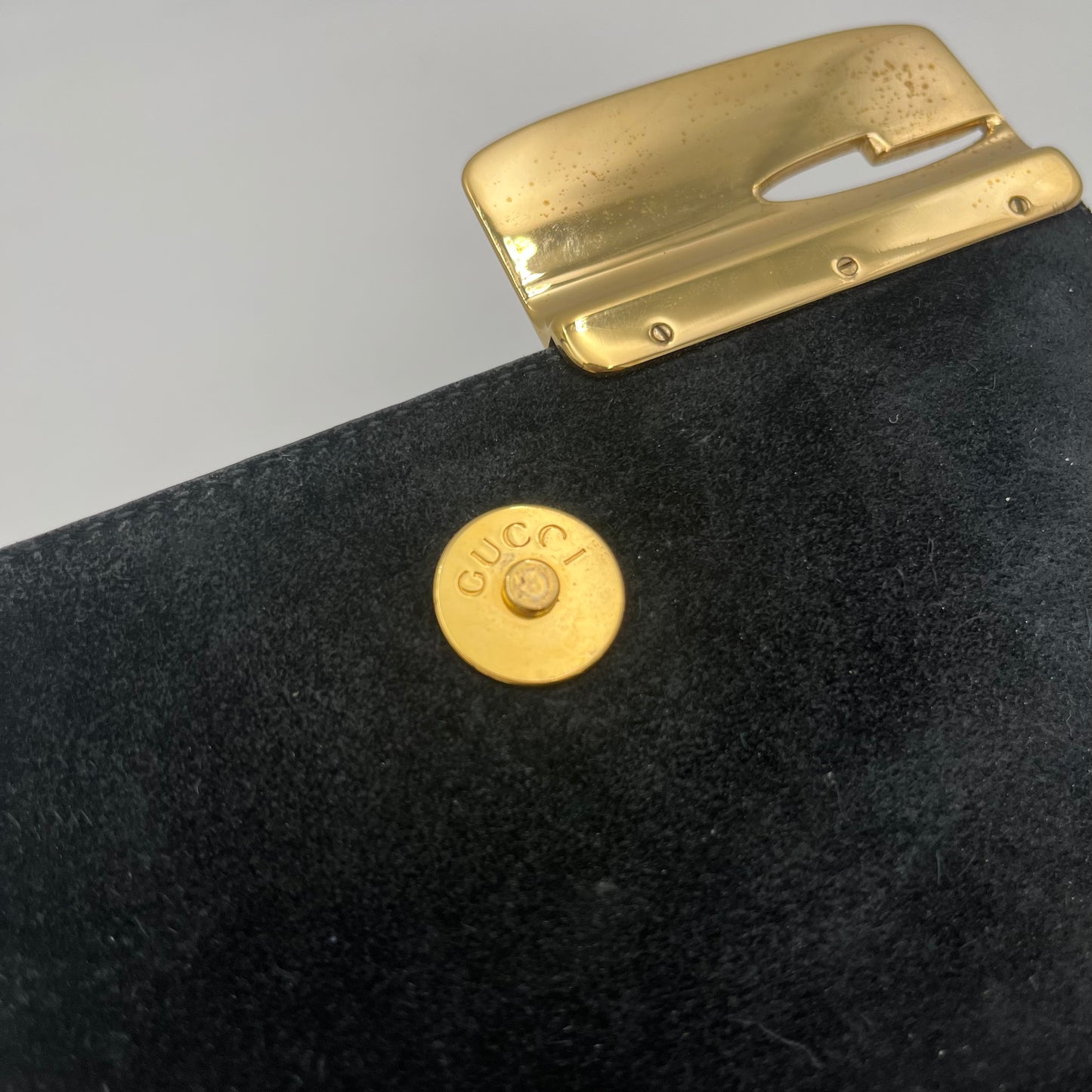 Gucci Black Patent Flap Long Strap Mini Shoulder Bag