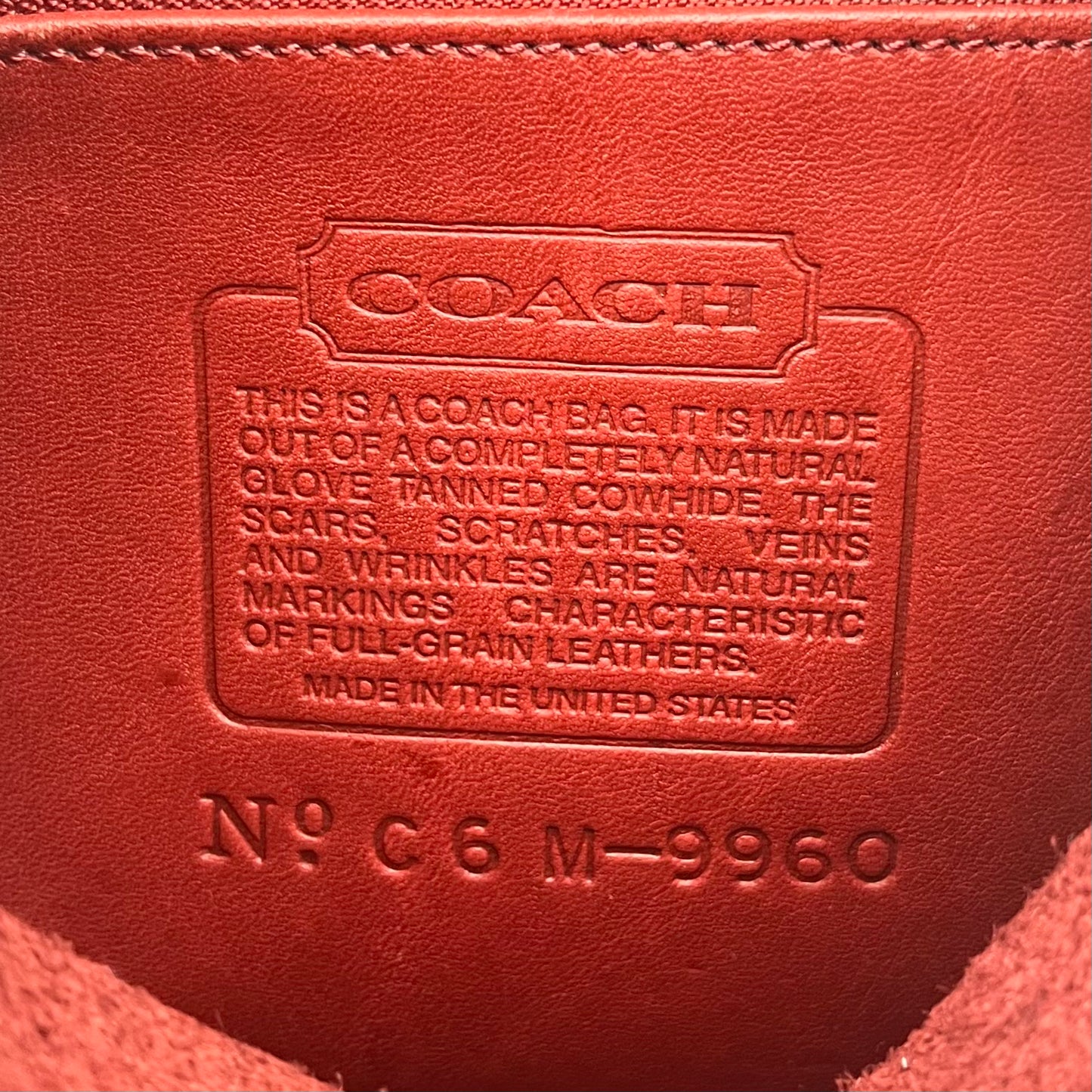 Coach Vintage Red Leather 9960 Mini Backpack