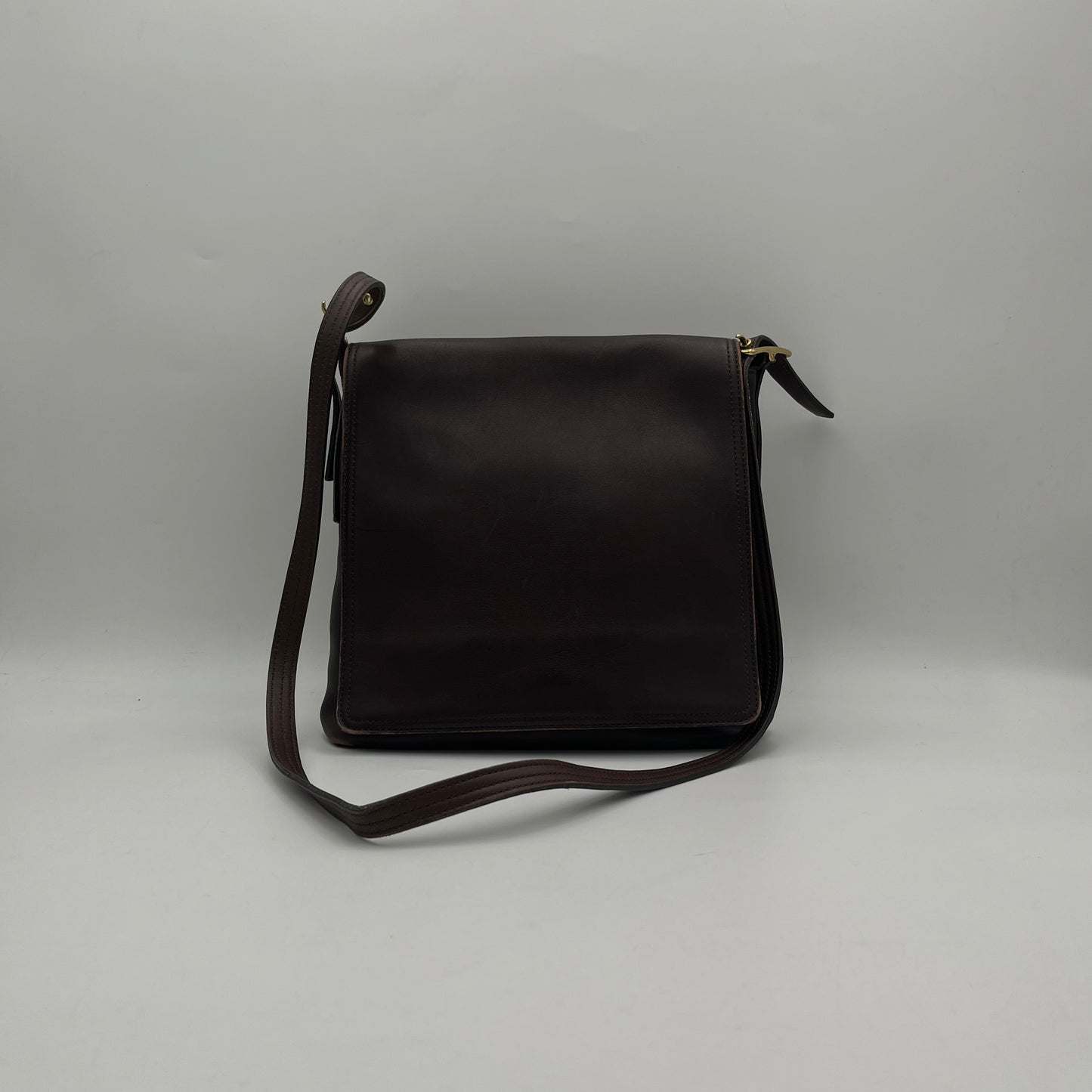 Coach Vintage Brown Leather Flap Crossbody
