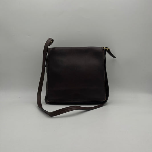 Coach Vintage Brown Leather Flap Crossbody