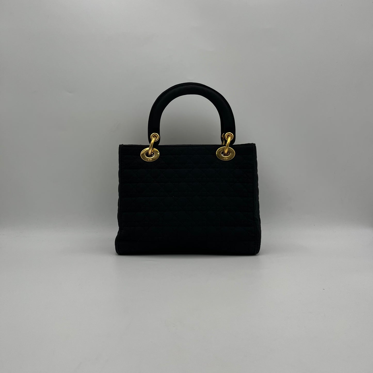 Christian Dior Black Nylon Cannage Lady Dior