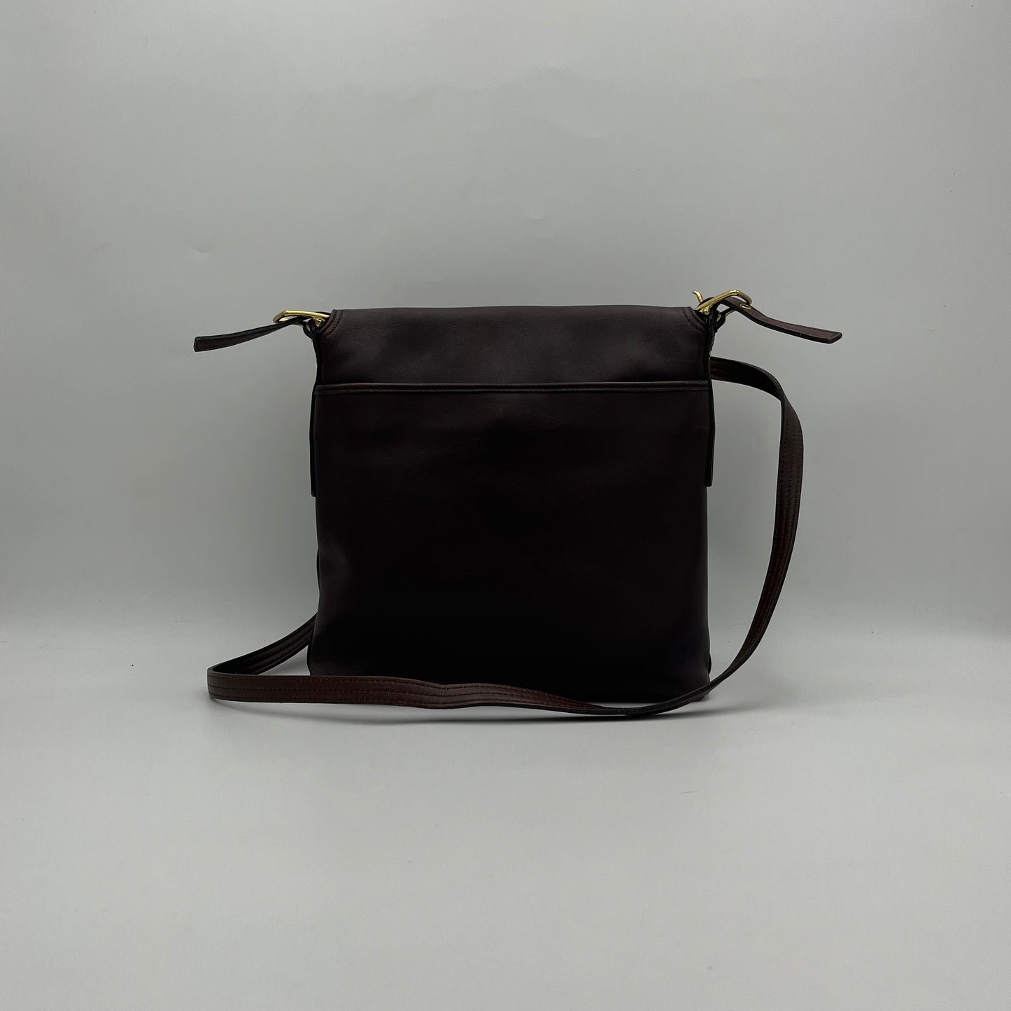 Coach Vintage Brown Leather Flap Crossbody