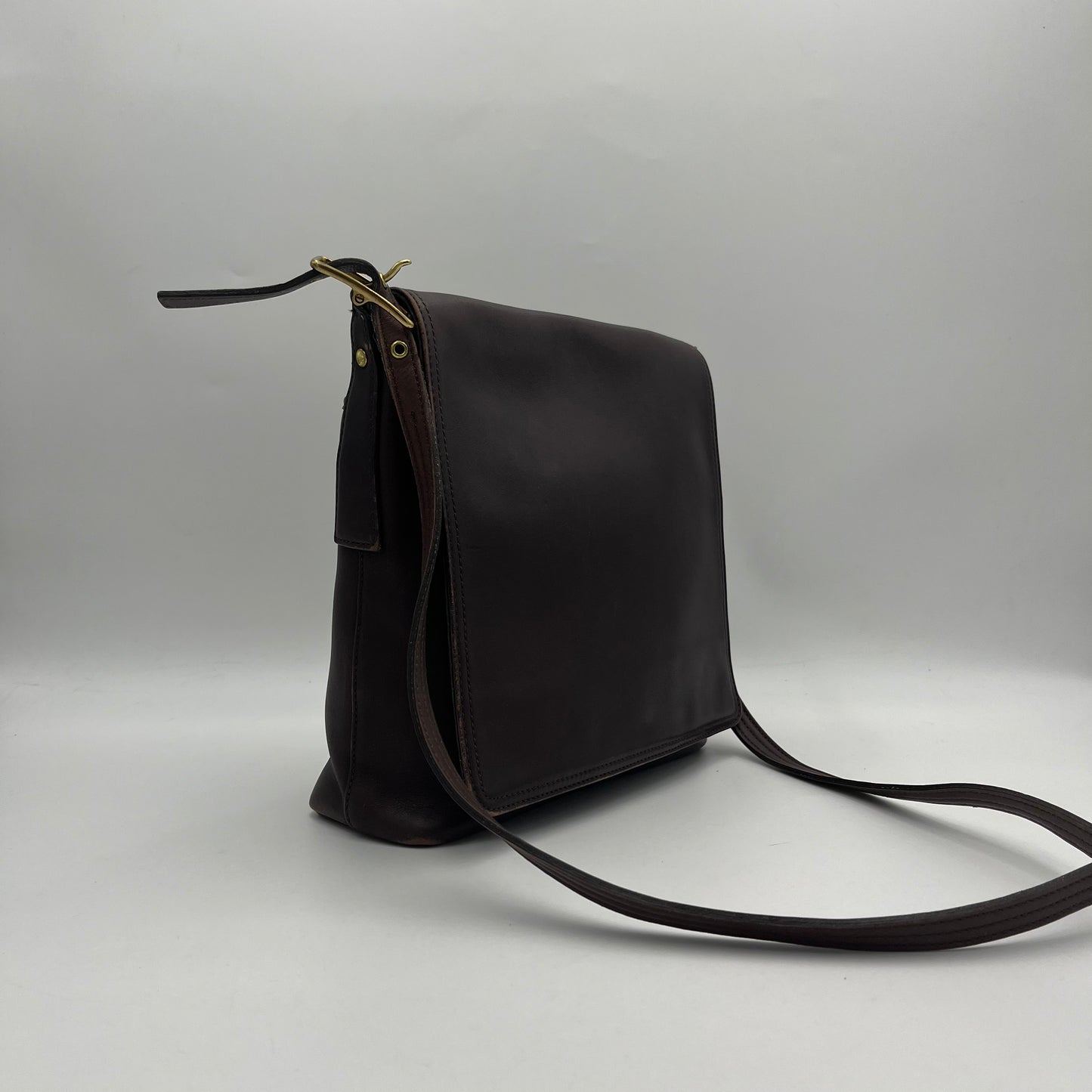 Coach Vintage Brown Leather Flap Crossbody