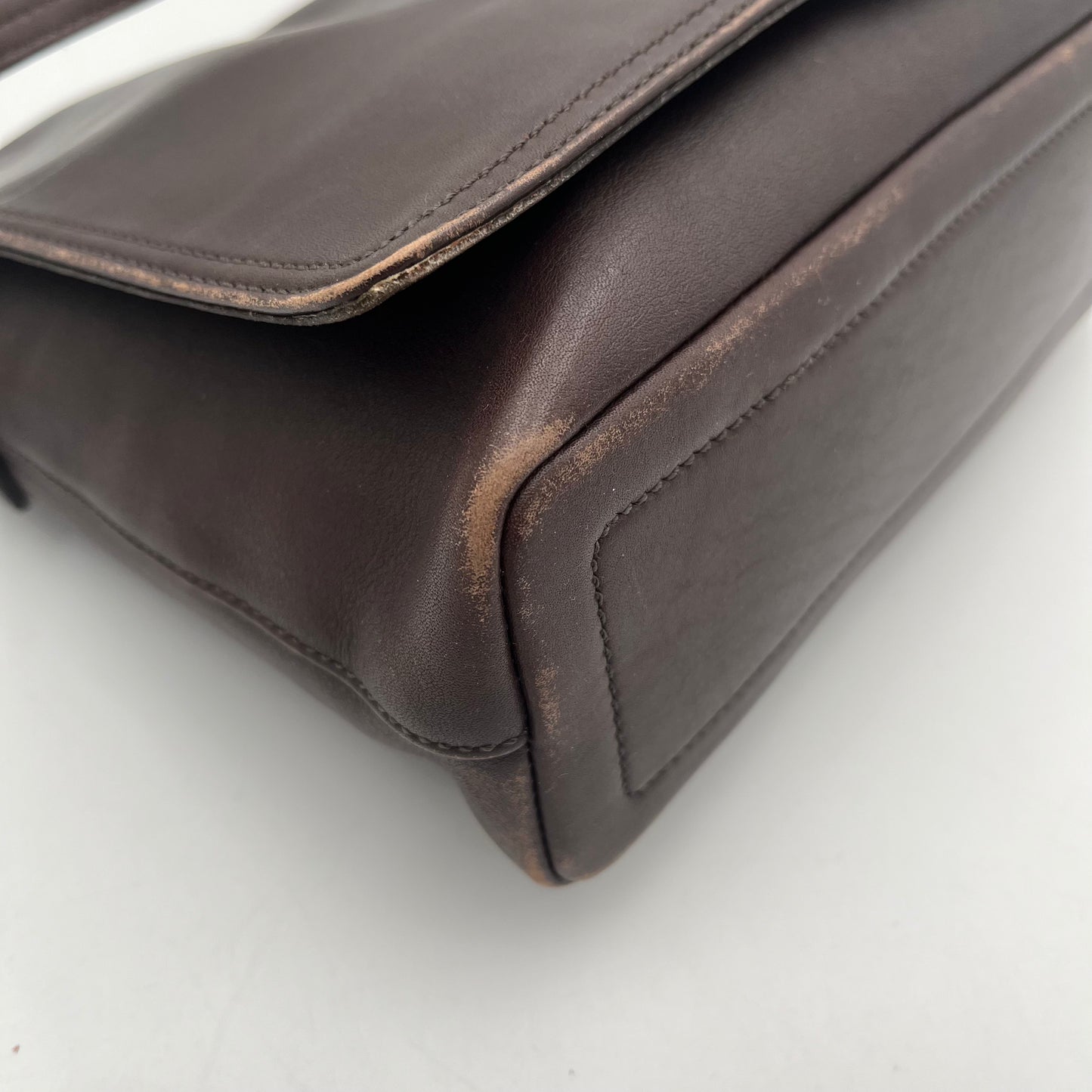 Coach Vintage Brown Leather Flap Crossbody