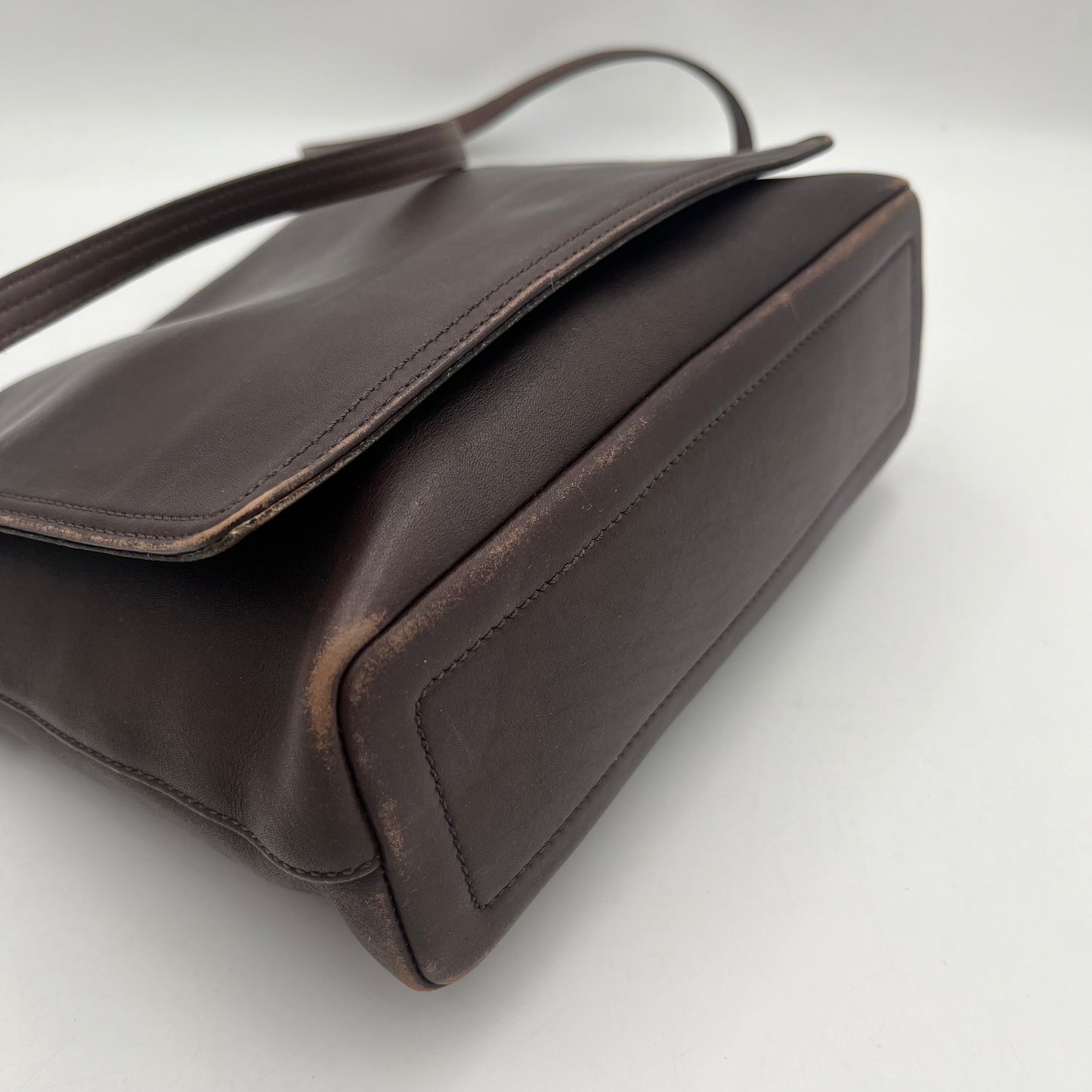 Coach Vintage Brown Leather Flap Crossbody