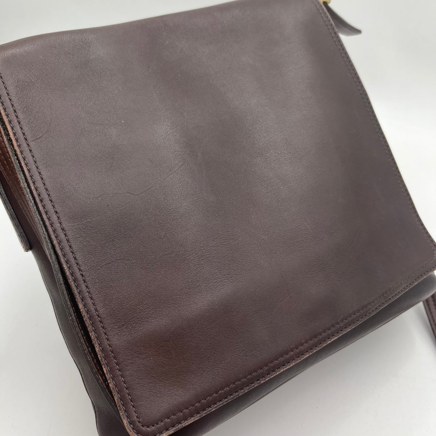 Coach Vintage Brown Leather Flap Crossbody