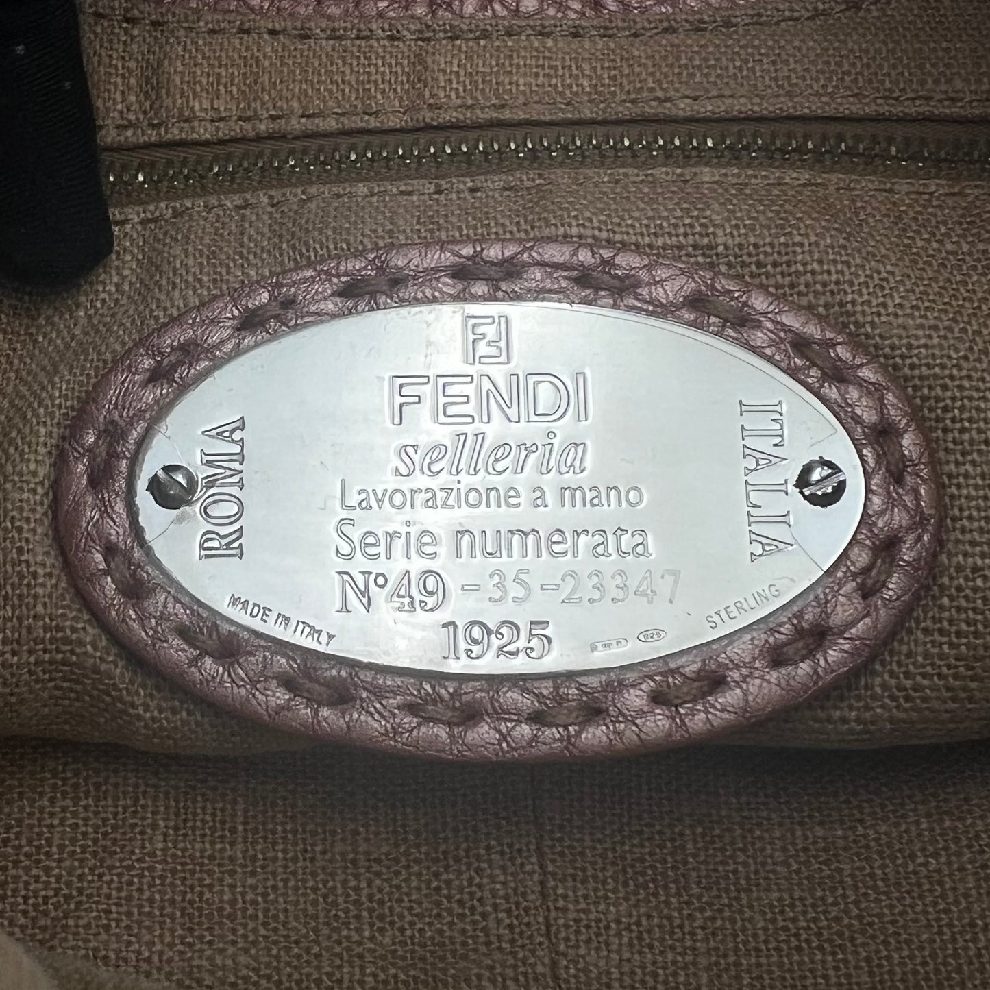 Fendi Pink Selleria Leather Hobo Bag