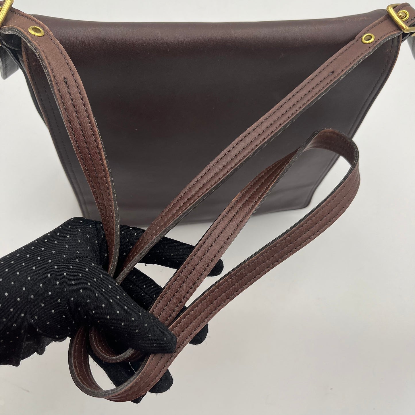 Coach Vintage Brown Leather Flap Crossbody