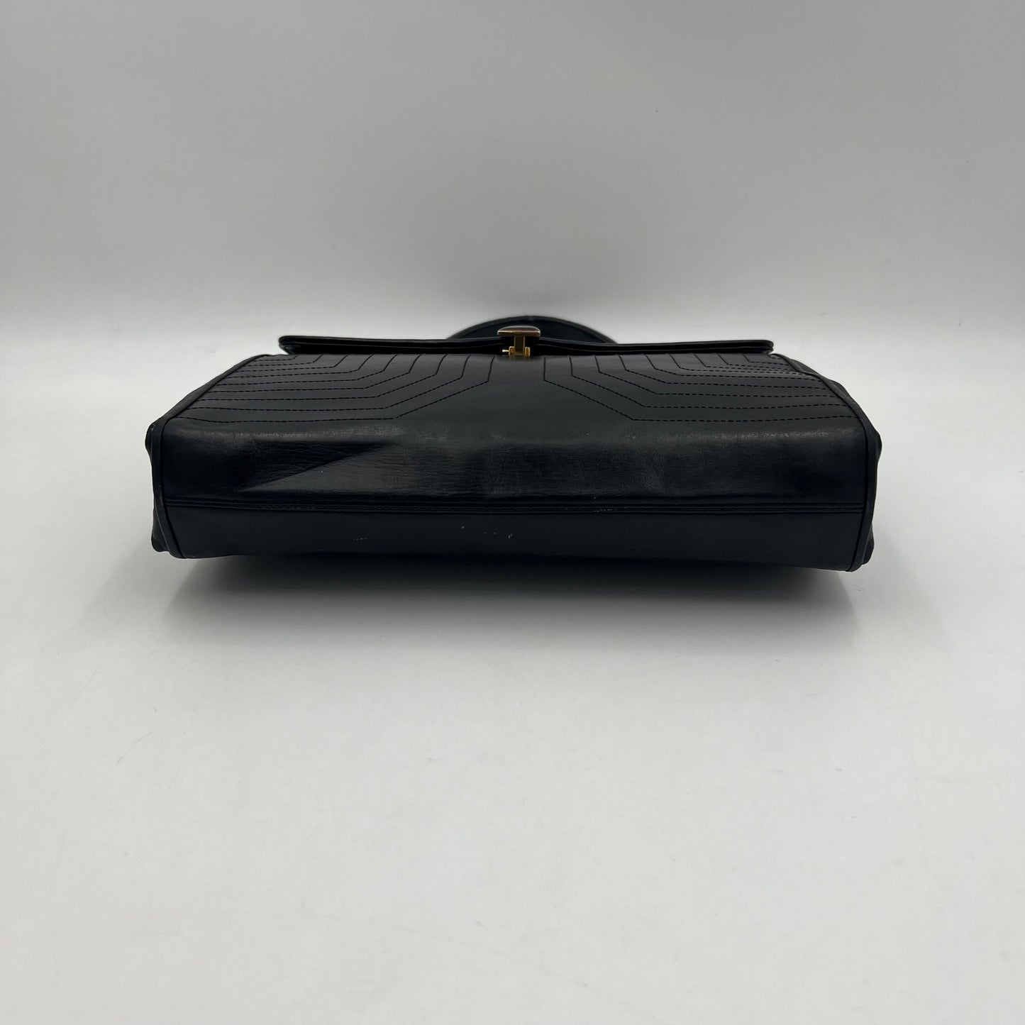 Balenciaga Vintage Black Leather Top Handle Kelly